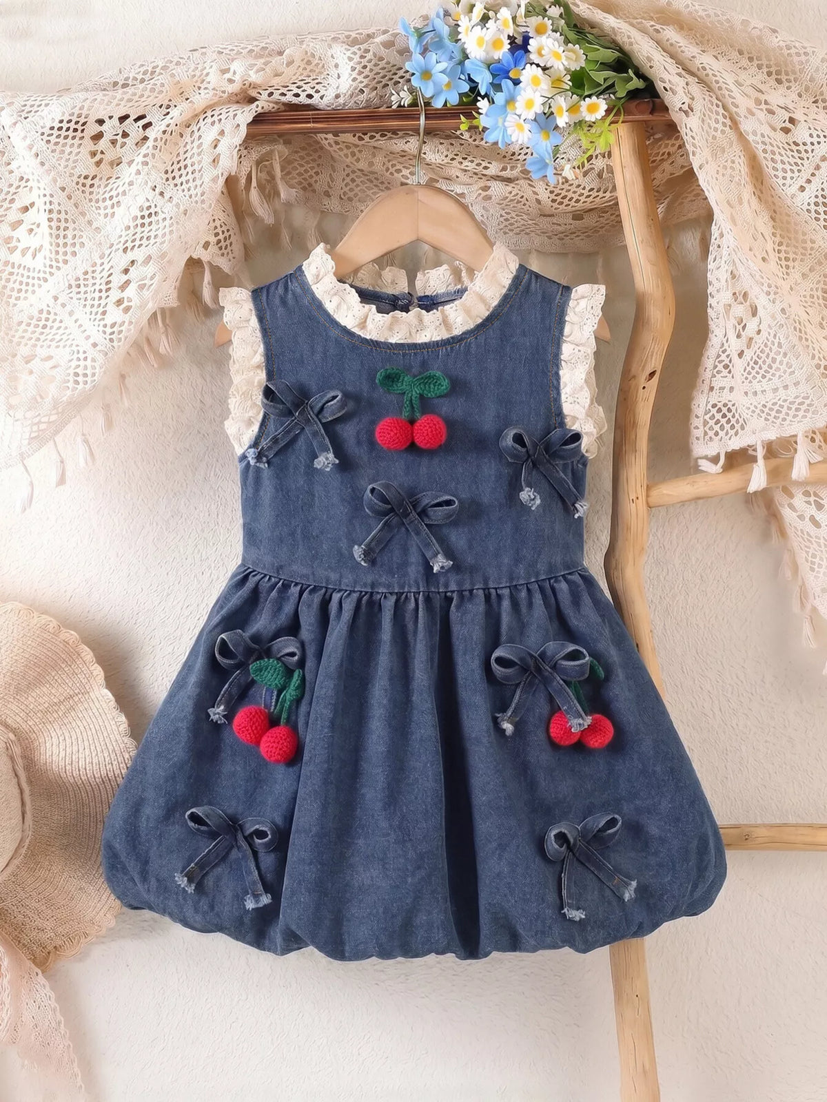 Dress displayed on a hanger
