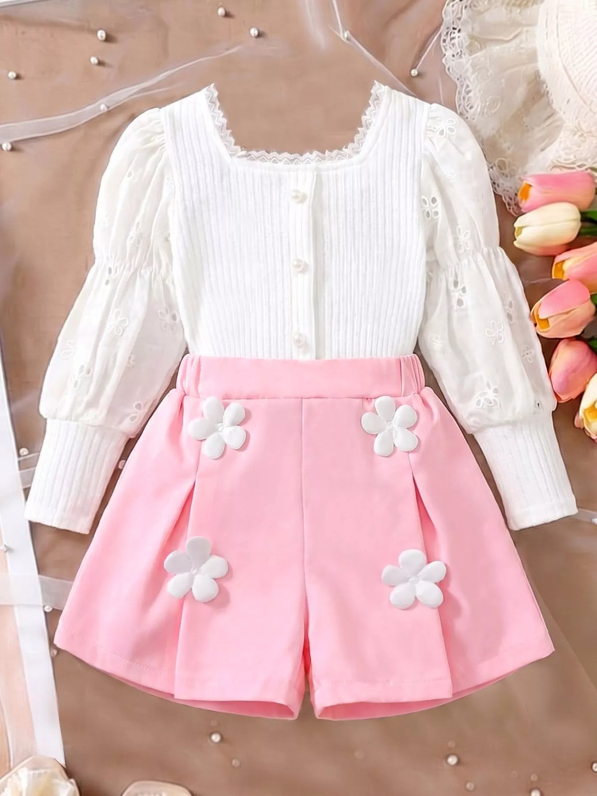 Outfit displayed on a hanger