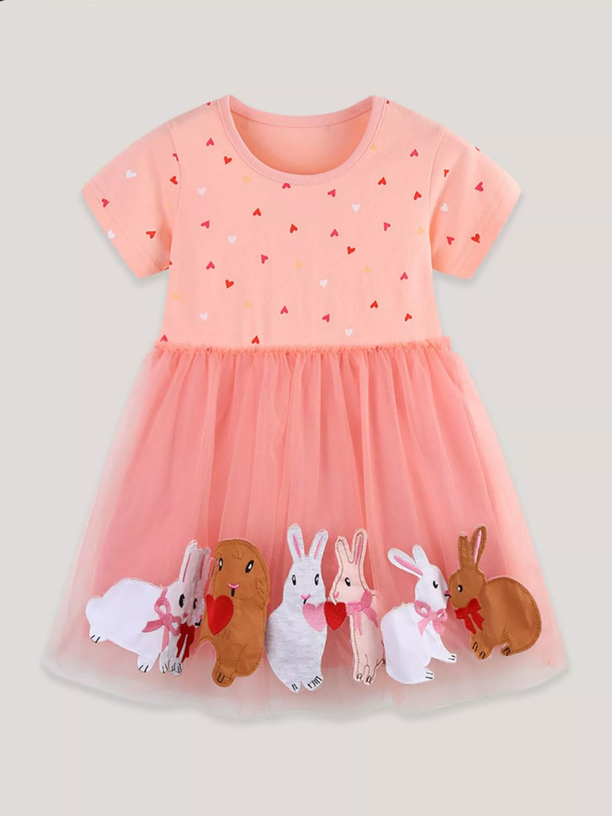 Bunny Hem Applique Tulle Dress — front view