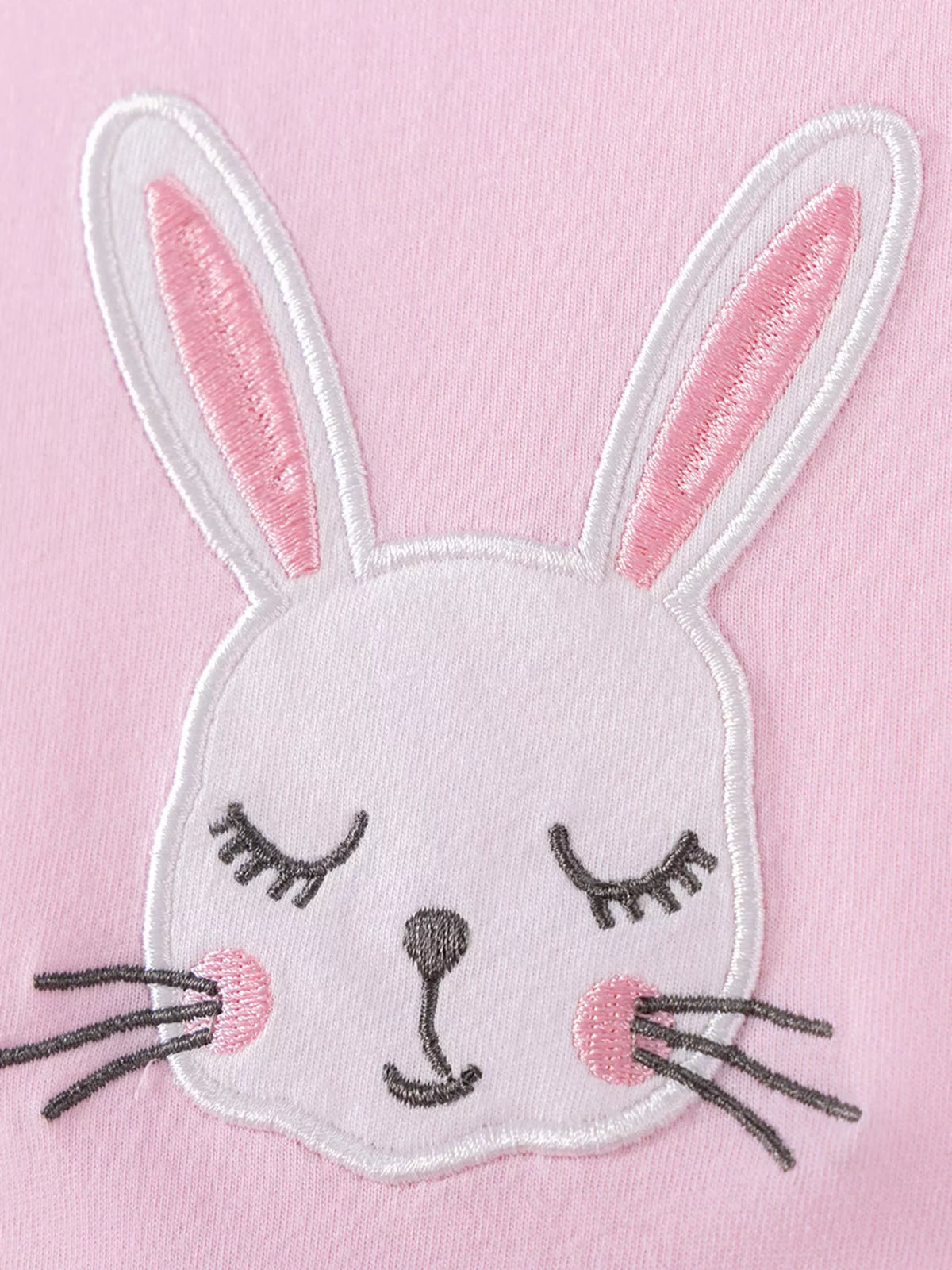 White bunny face applique
