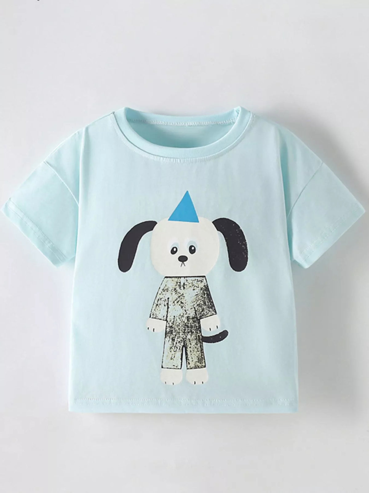 Mint dog graphic shirt — front