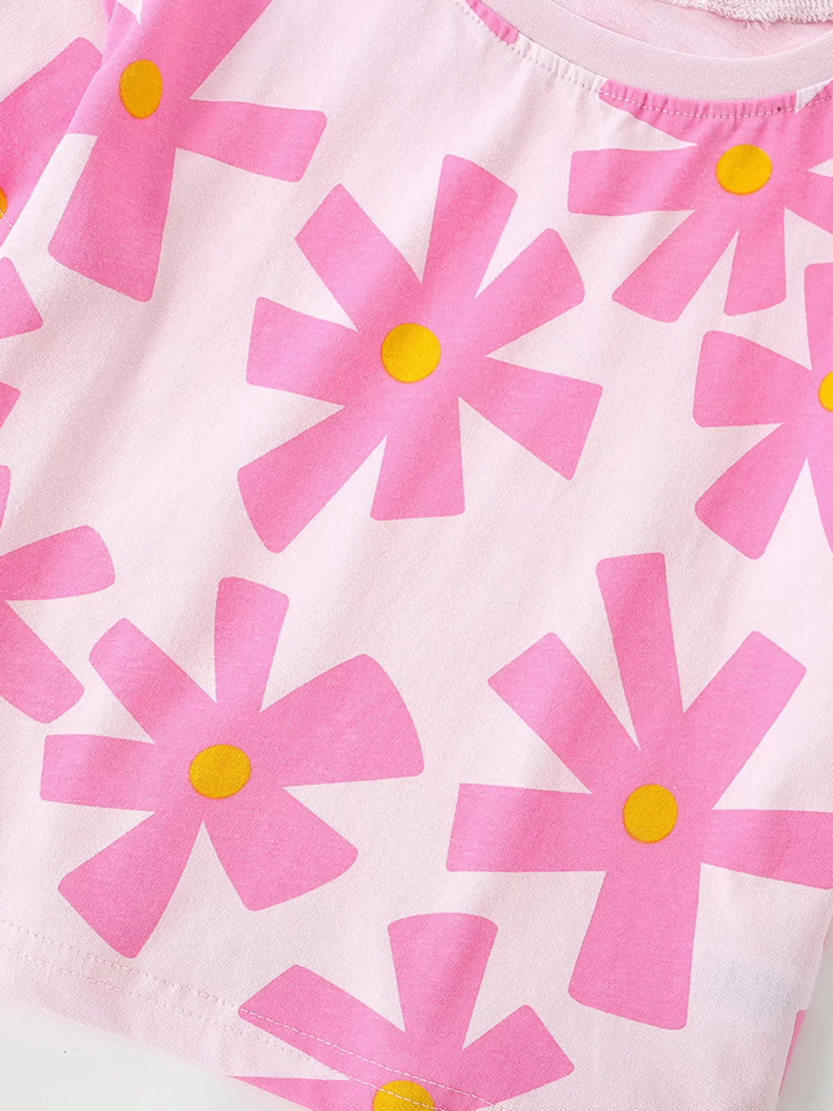 Pink bold flower print shirt — bold pink flower print