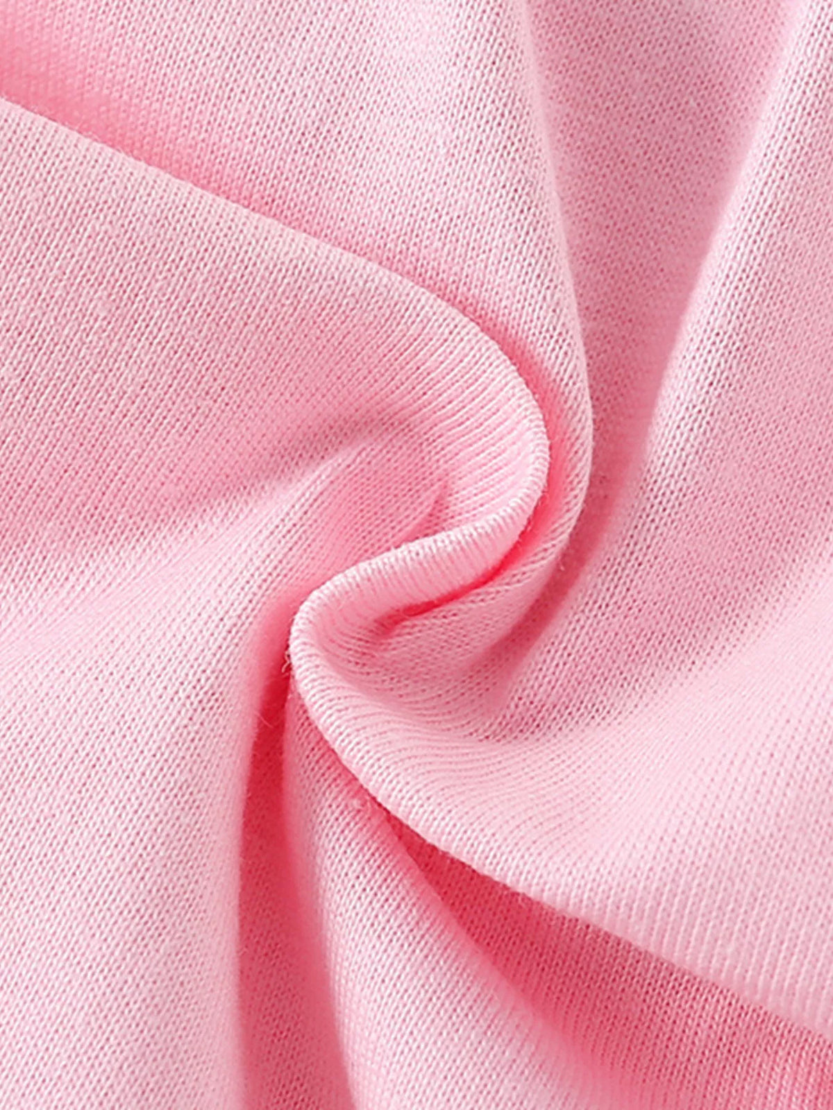 Pink single ballerina graphic shirt — pink fabric