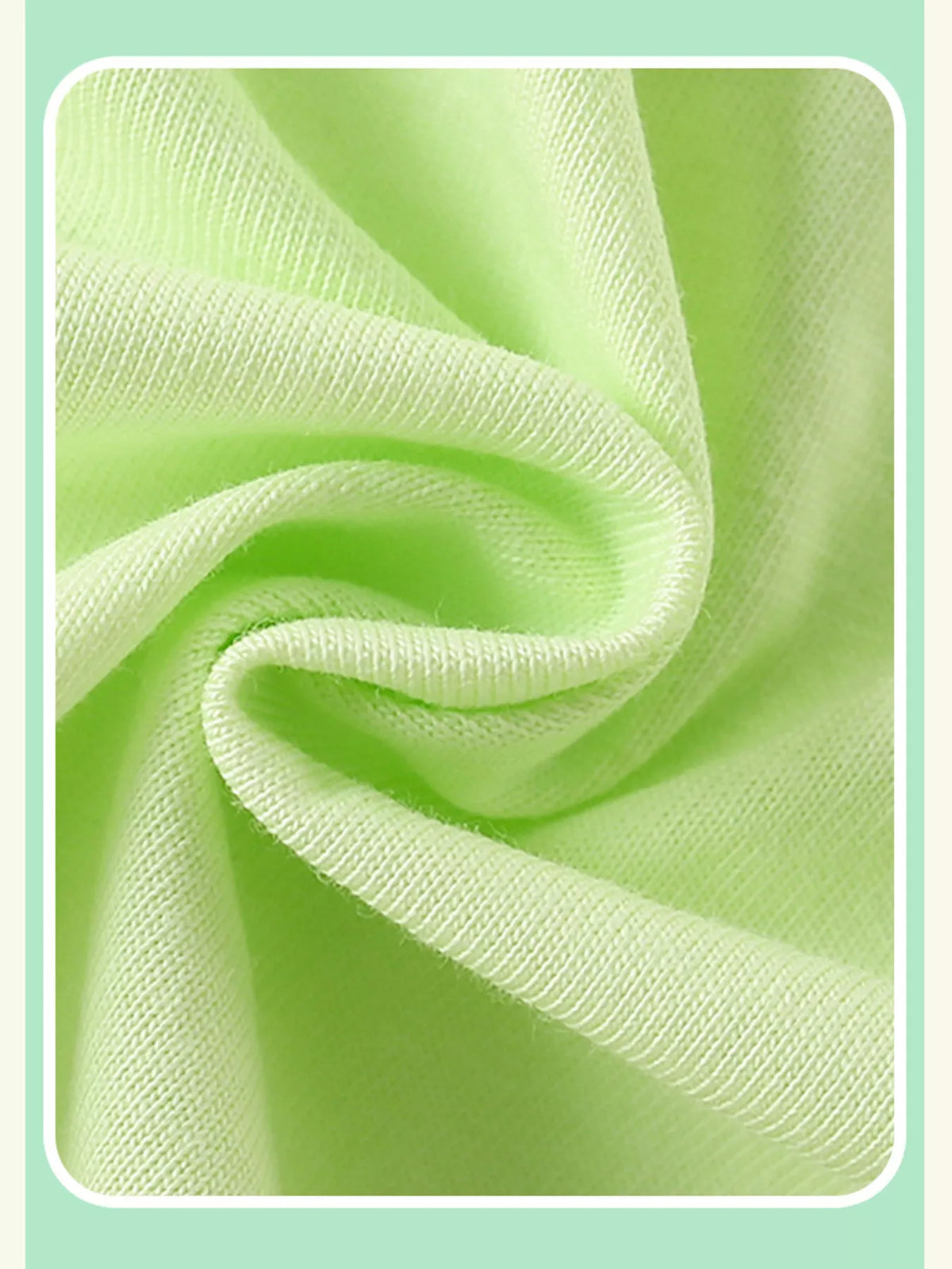 Light green butterfly applique shirt — green fabric