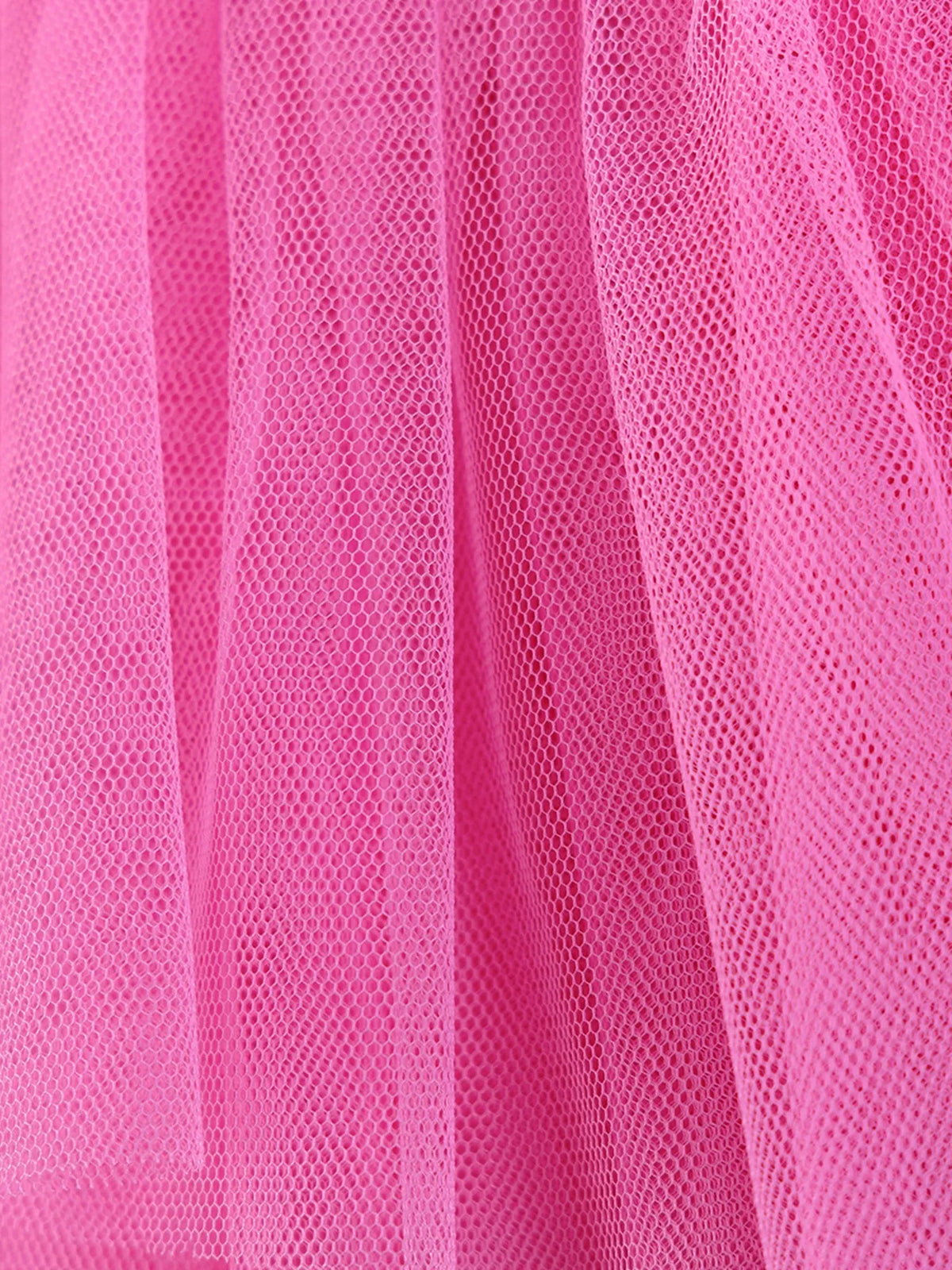 Layers of bright pink tulle