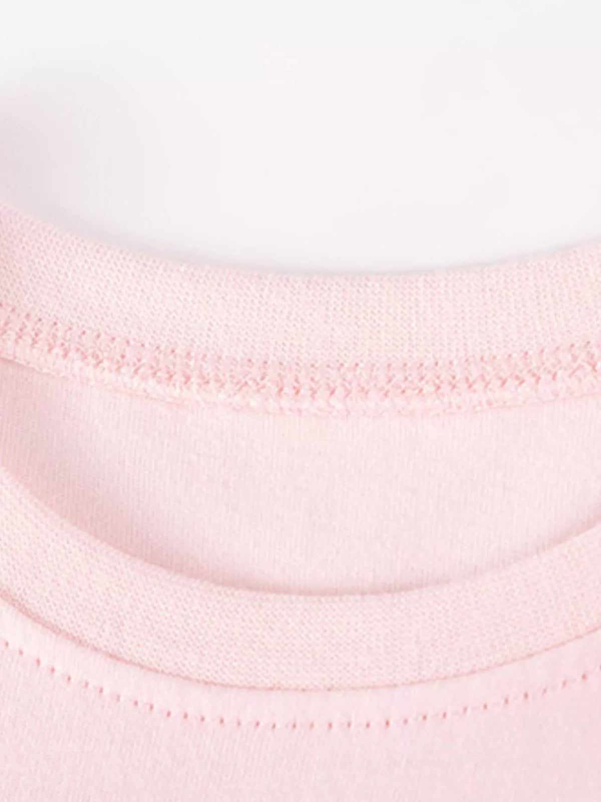 Pale pink round neckline