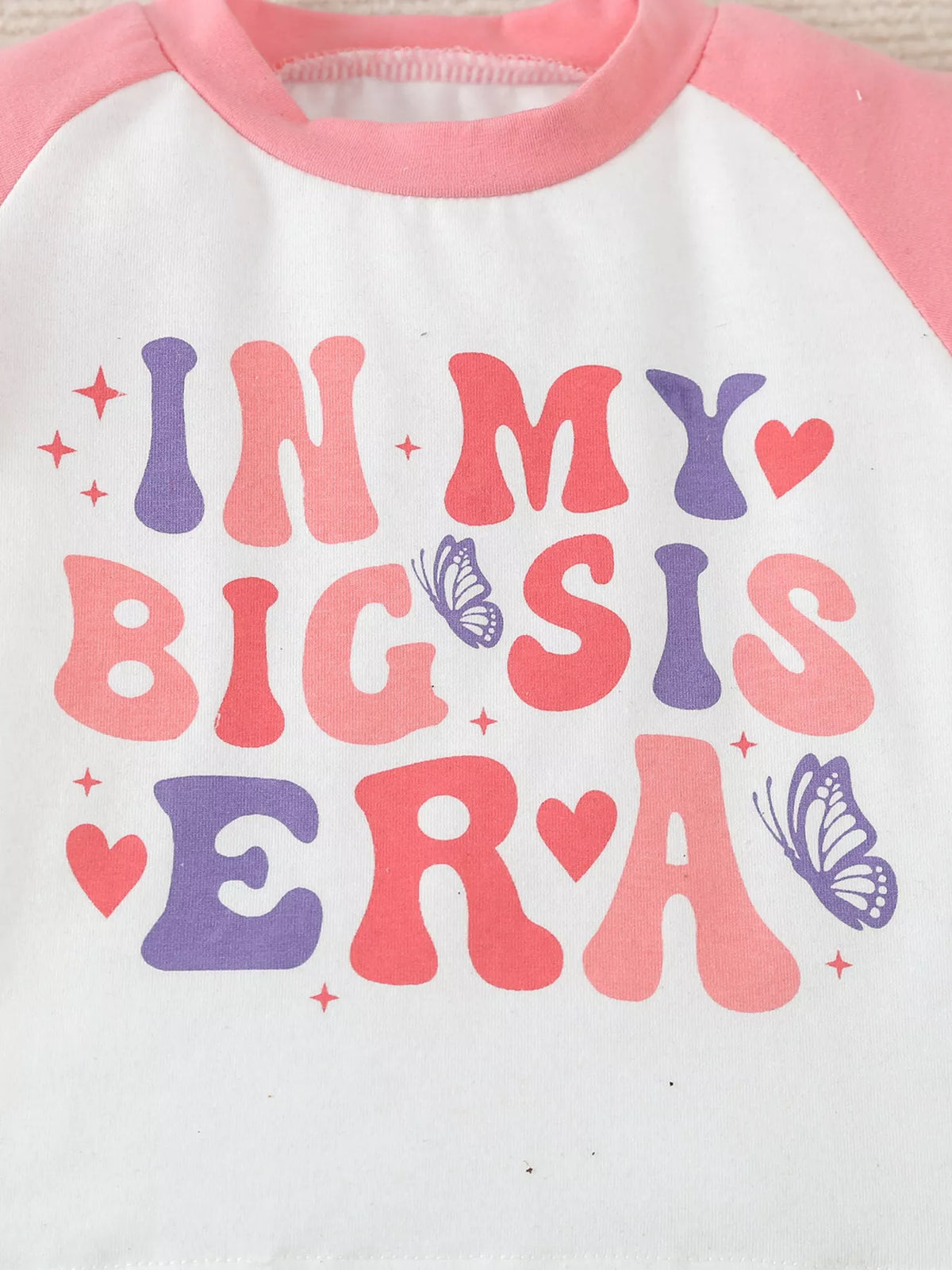 In My Big Sis Era graphic with hearts and butterflies