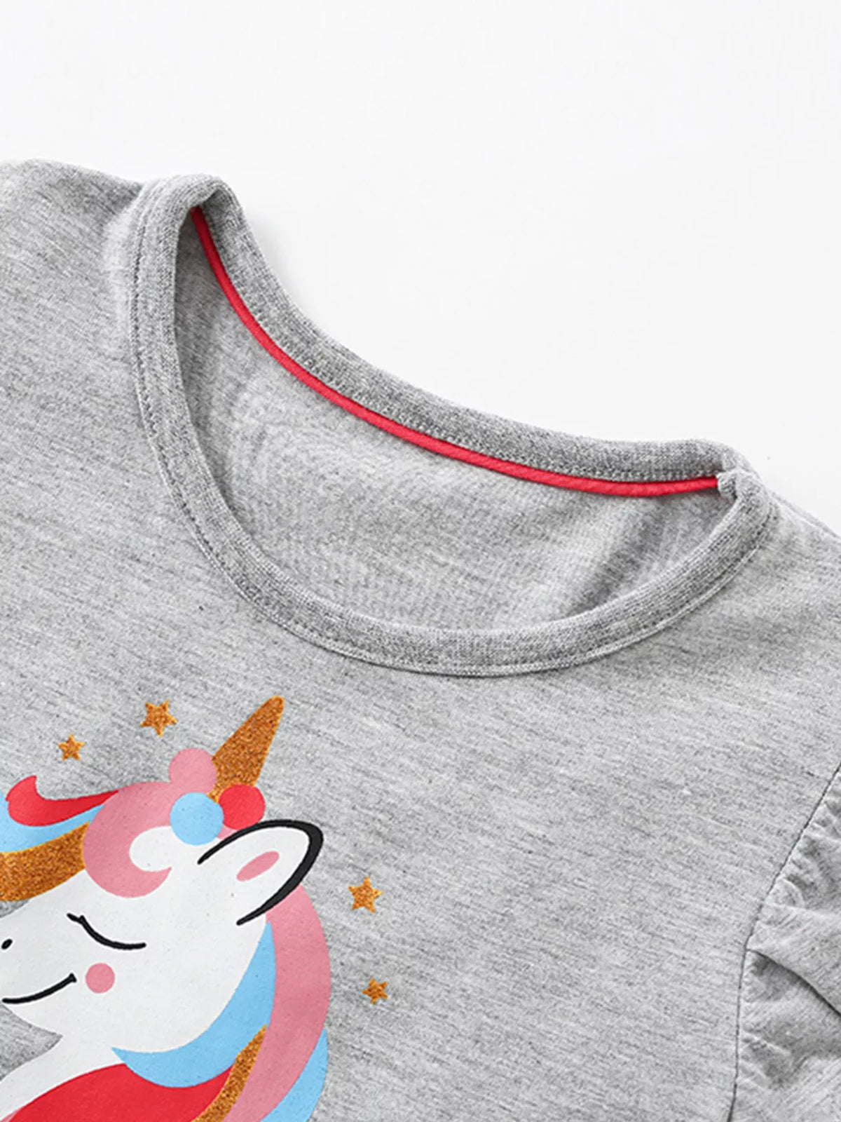Unicorn and Stars Tulle Dress — round neckline