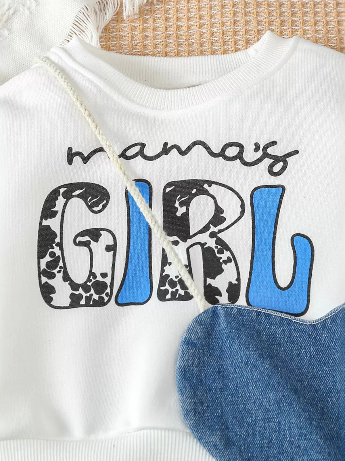 Cream neckline and Mama's Girl lettering