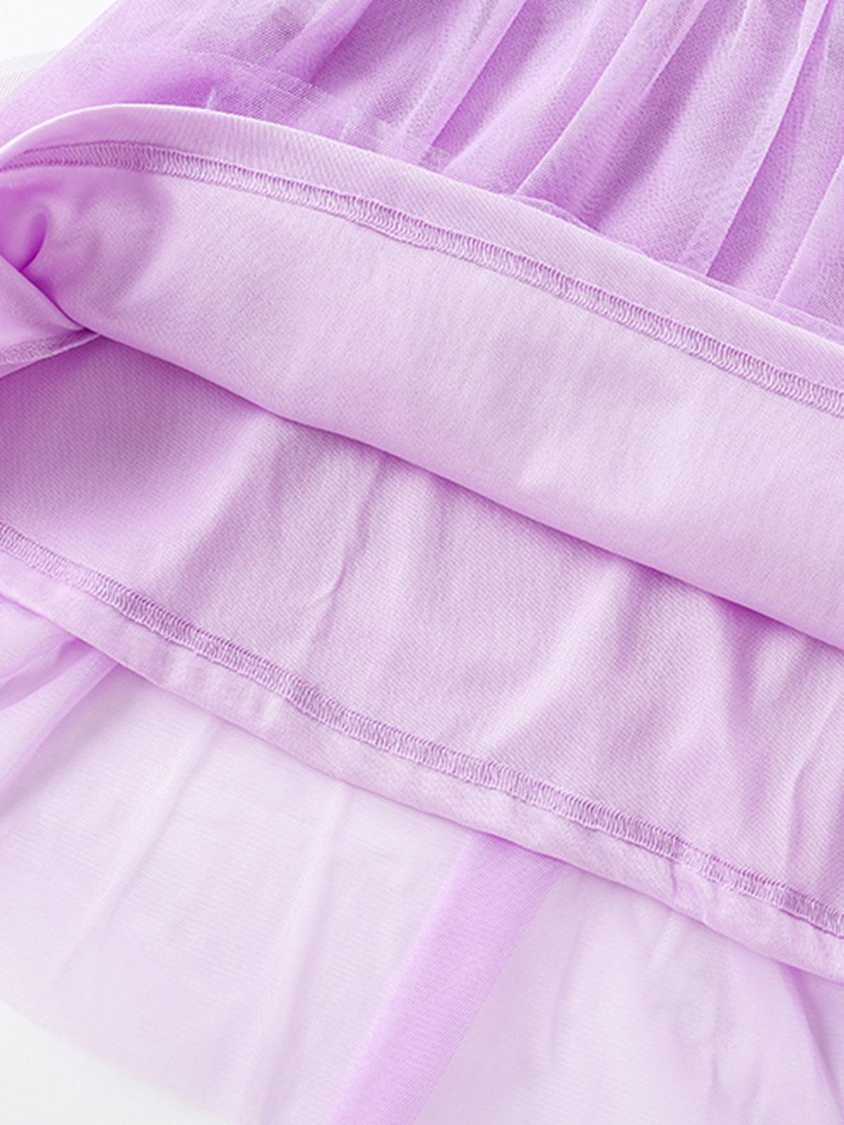 Lavender Floral Embroidered Tulle Dress — tulle skirt and lining