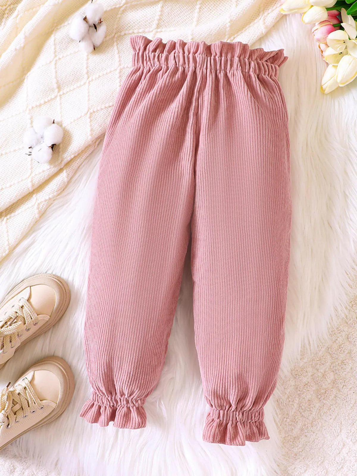 Back of the pink corduroy pants