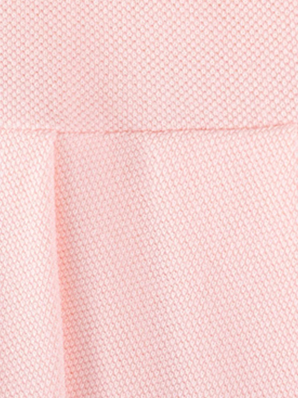 Pink pleated skirt seam