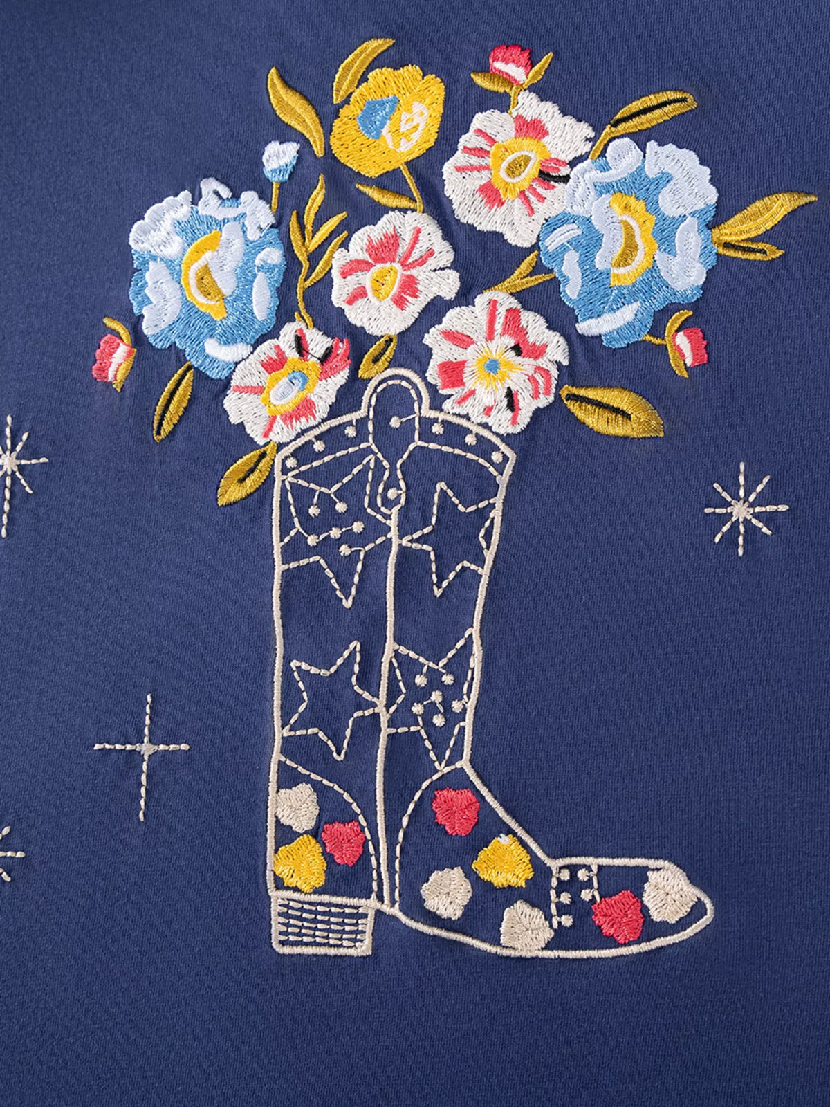 Cowboy boot filled with colorful flowers