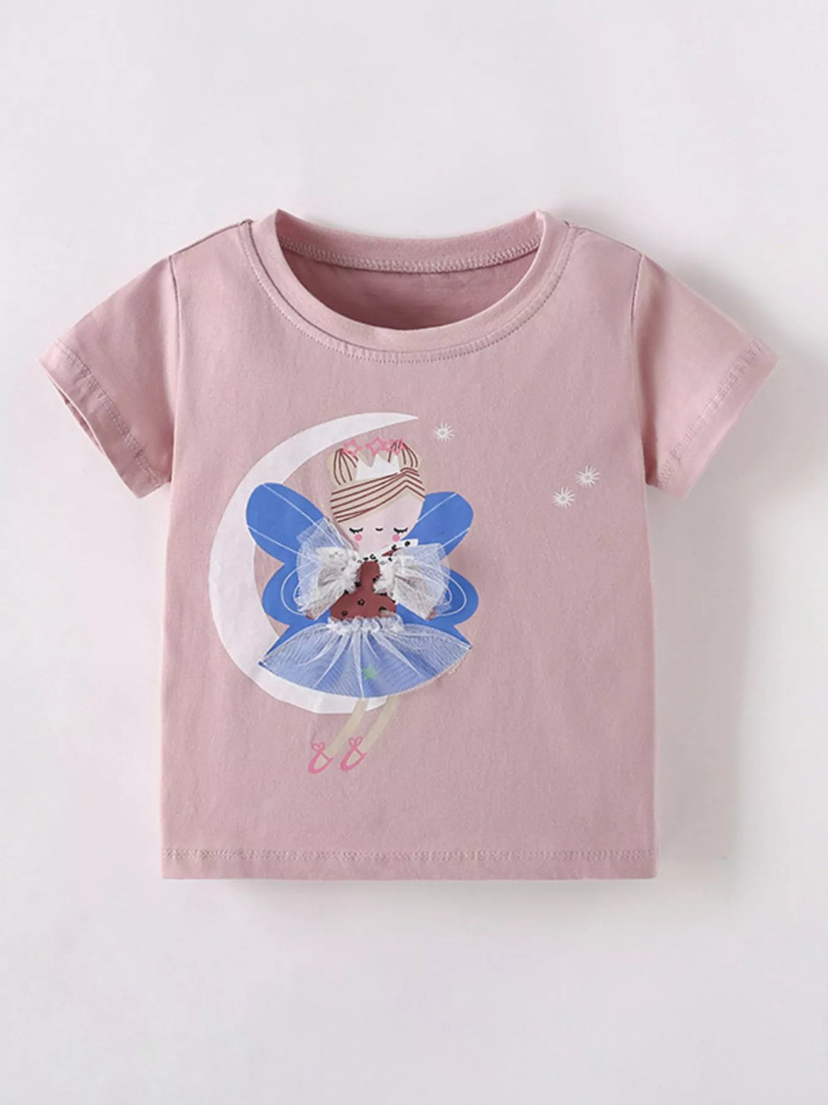 Mauve fairy graphic shirt — front