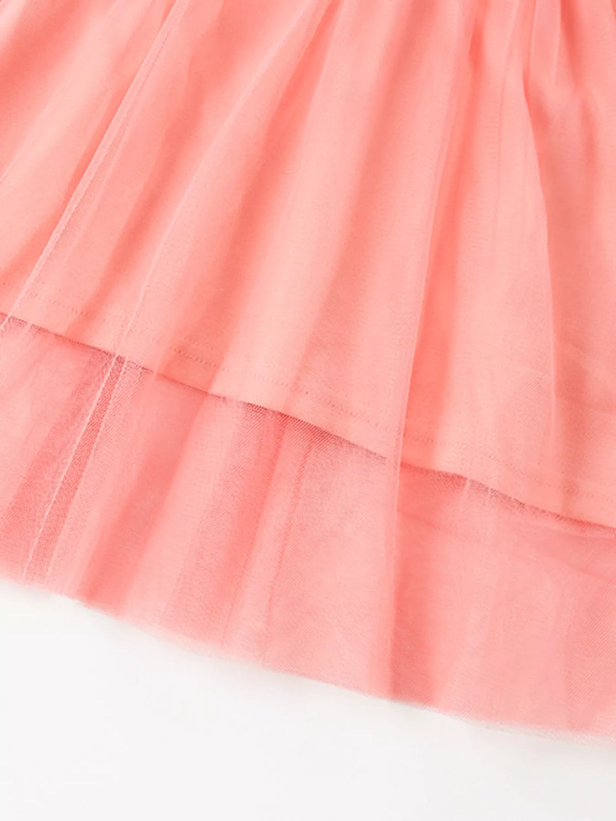 Butterfly Embroidered Coral Tulle Dress — coral tulle skirt
