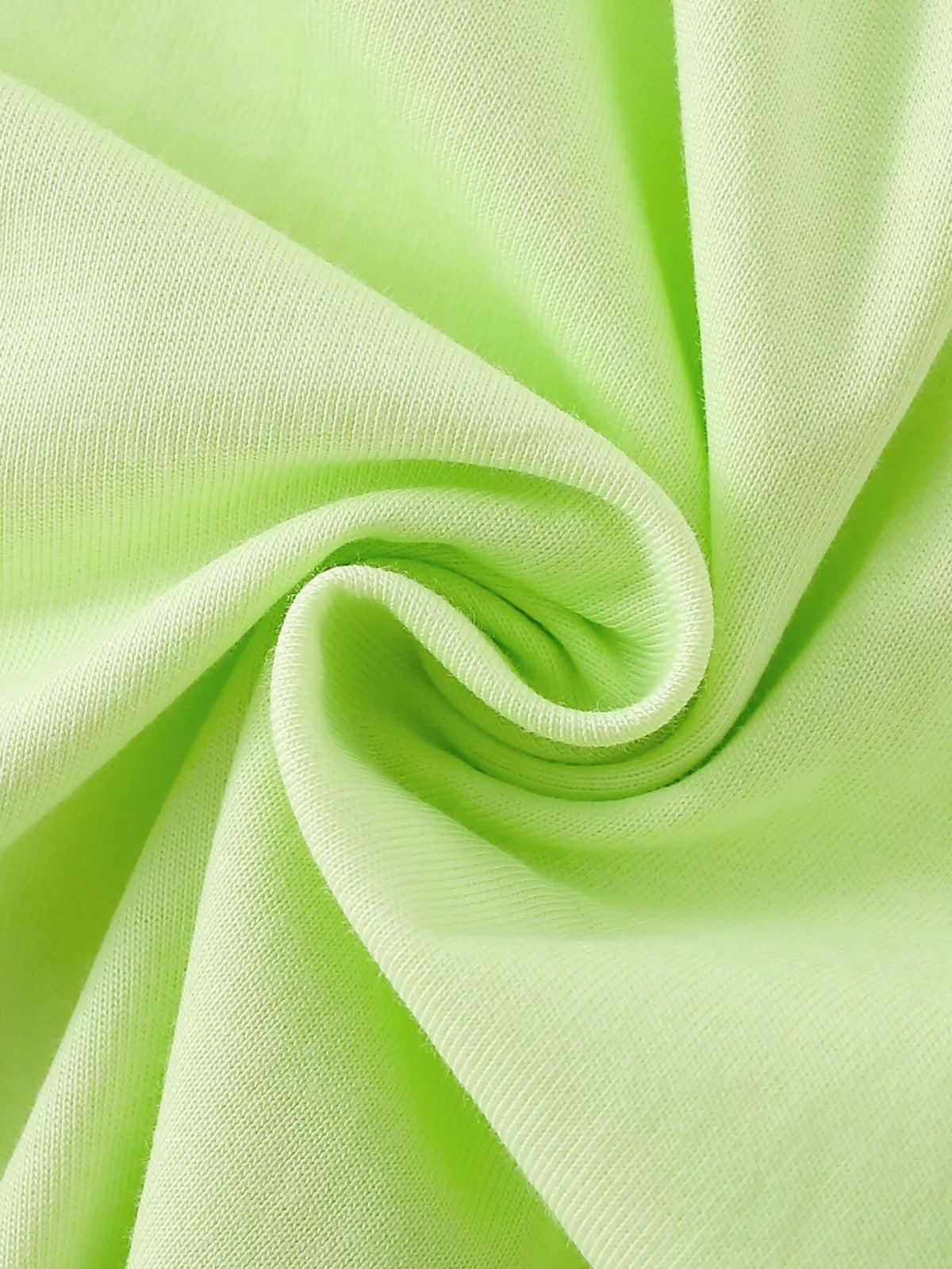 Lime green fabric close-up