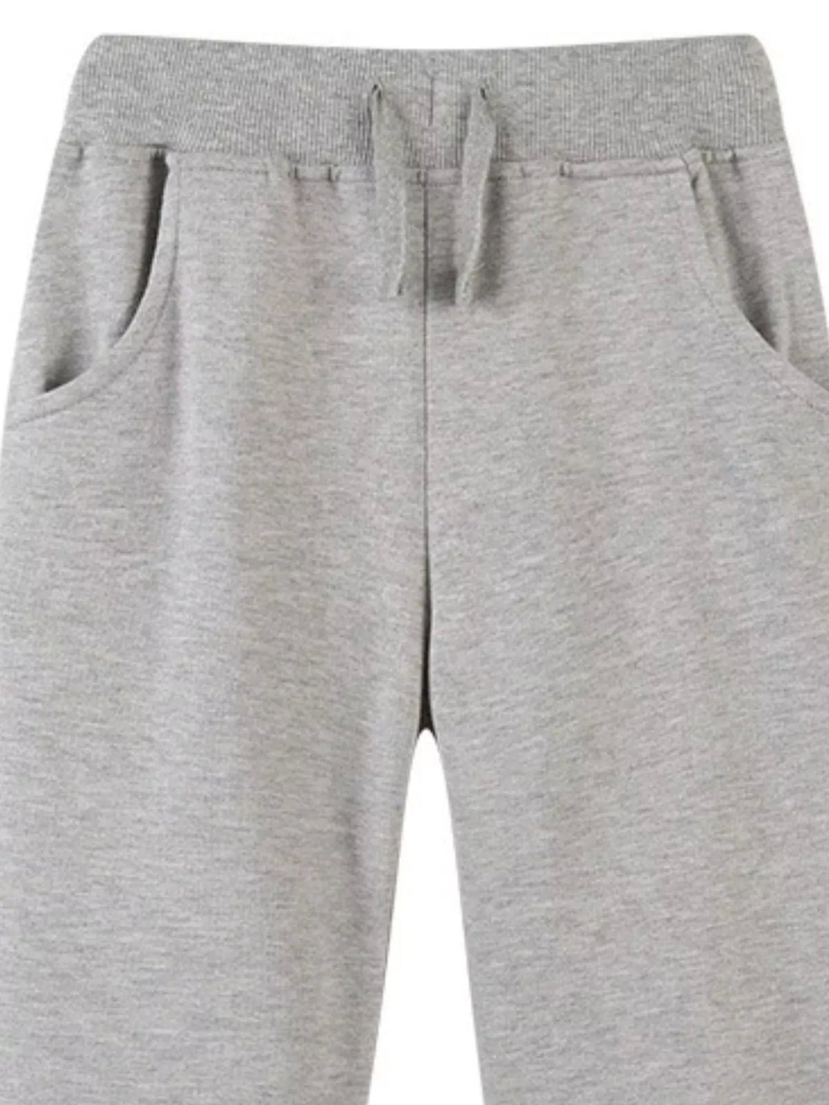 Gray waistband, drawstring and side pockets