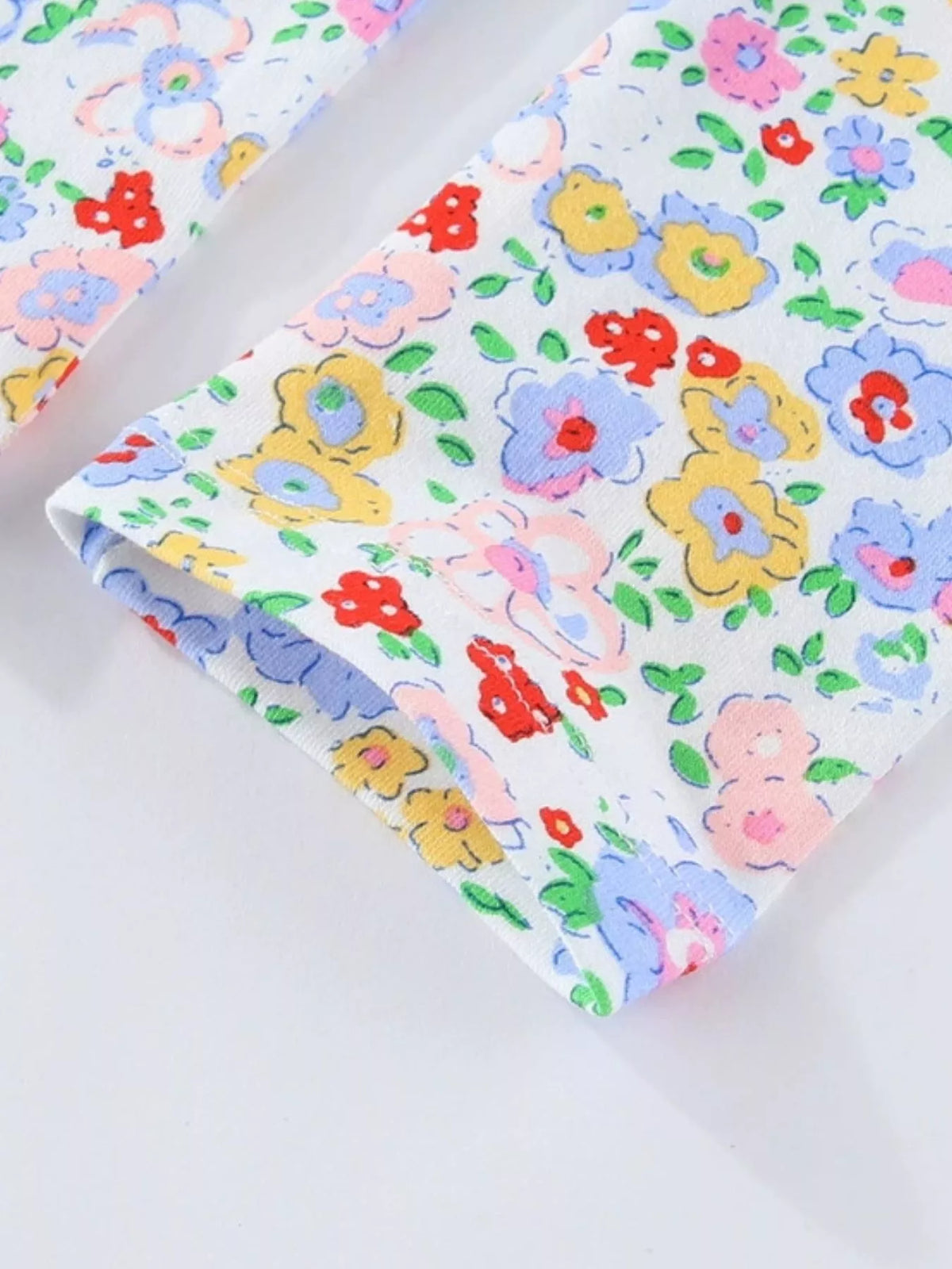 Floral-print ankle hem