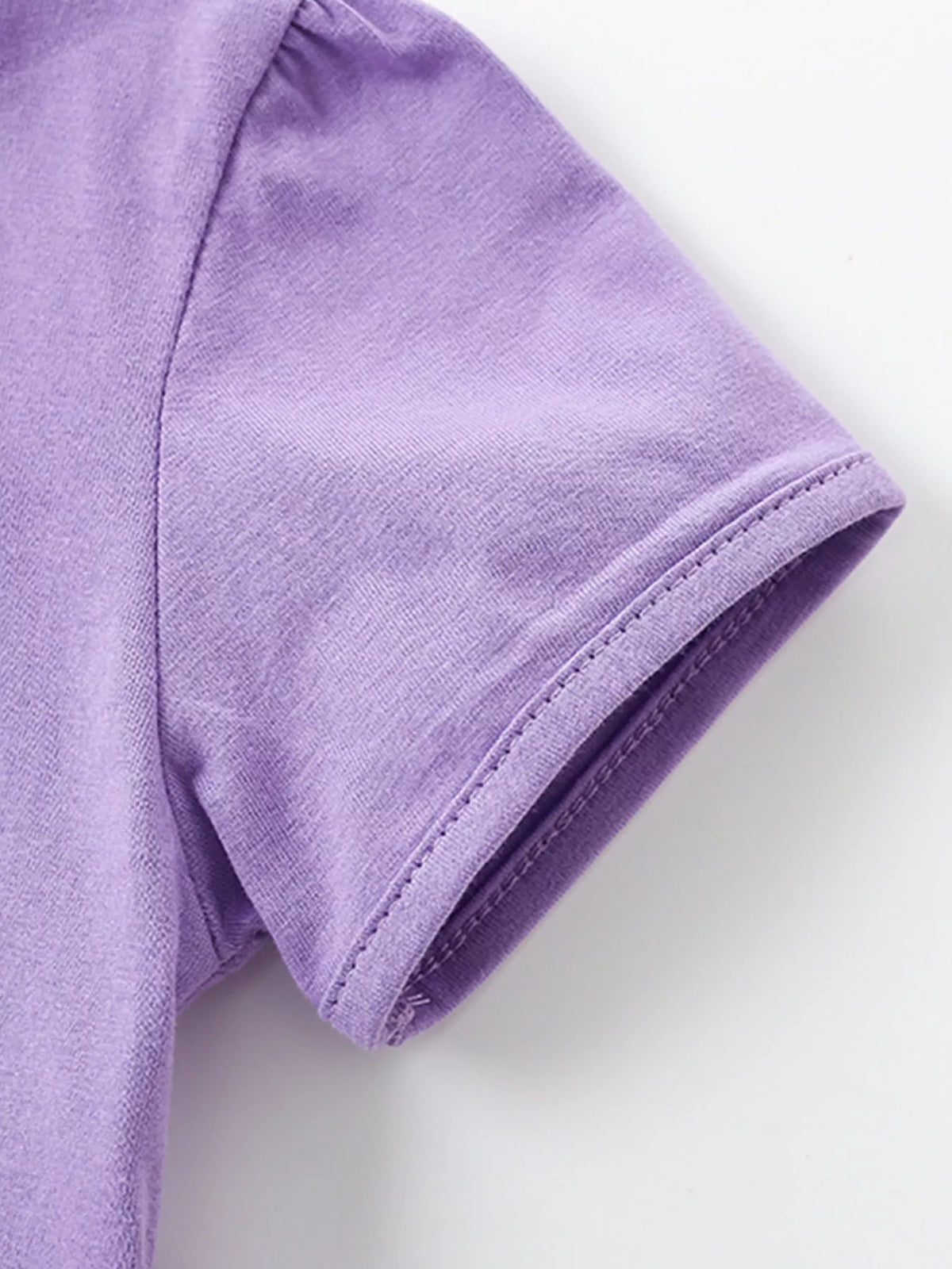 Lavender Floral Unicorn Tulle Dress — short sleeve