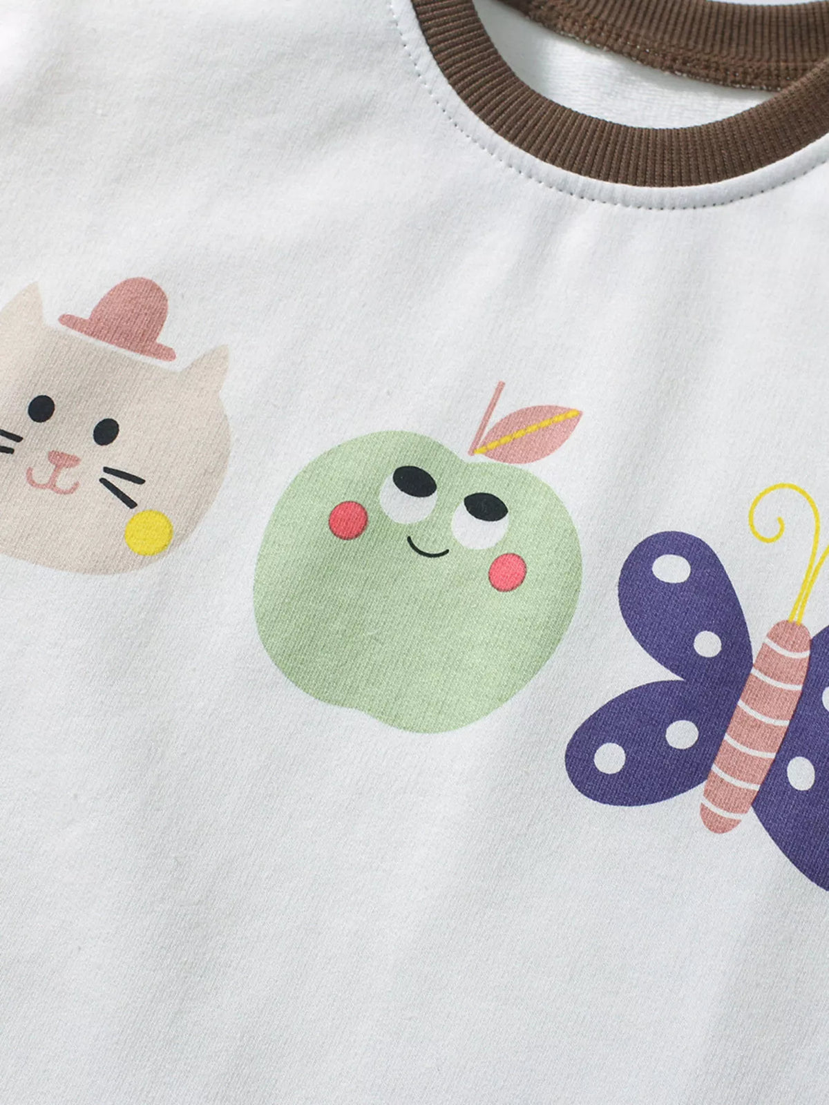 Cat, apple and butterfly graphics