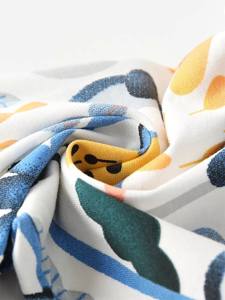 Floral-print fabric close-up