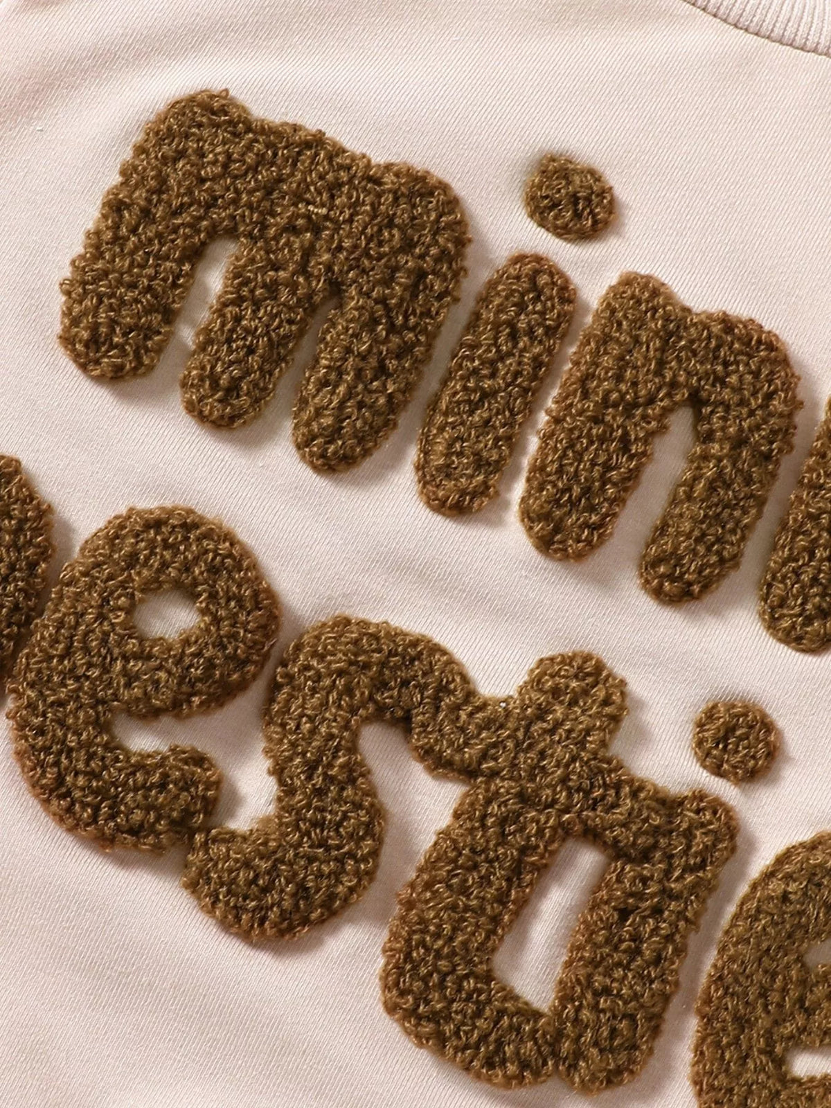Brown textured Mini Bestie lettering