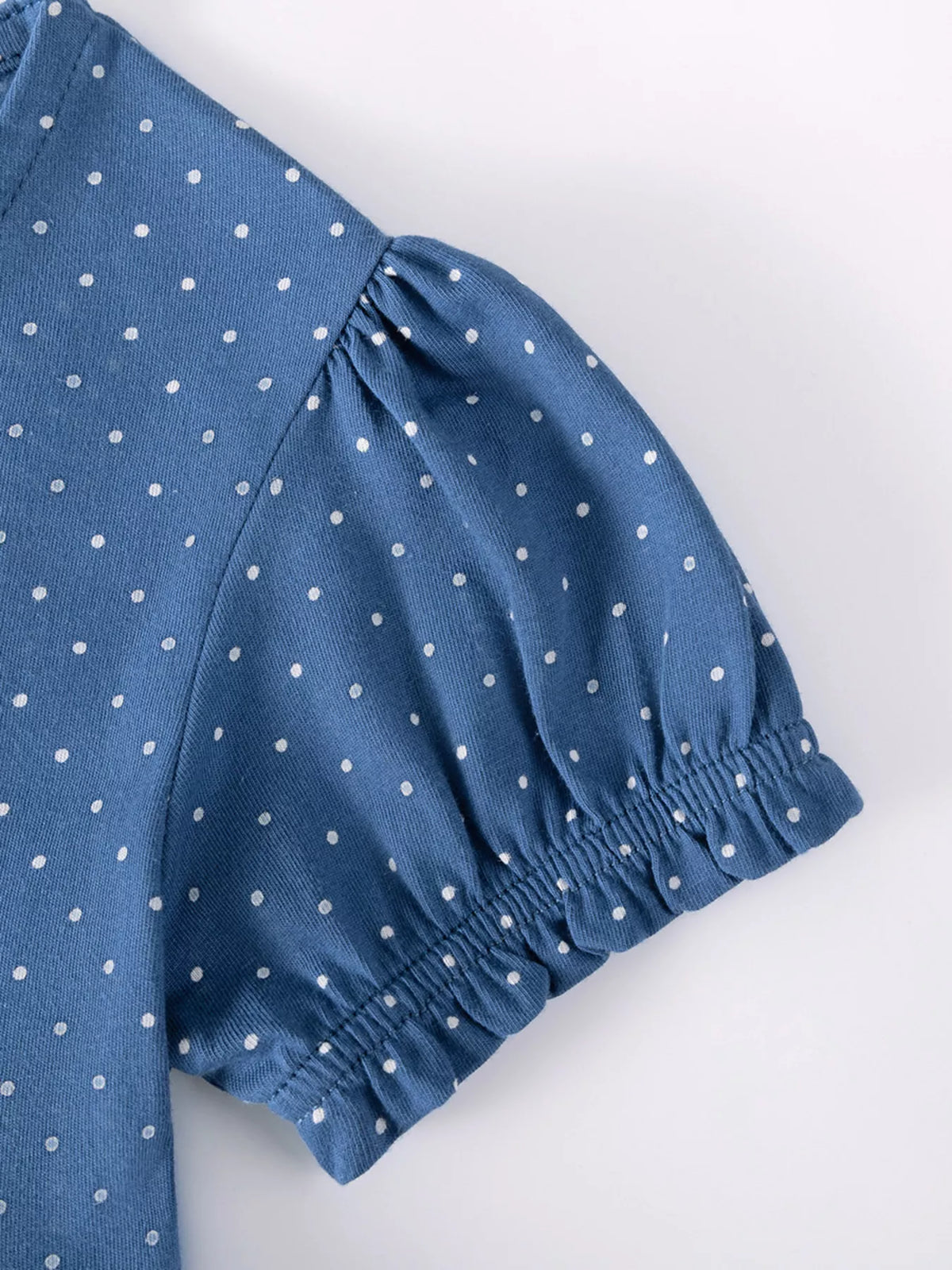 Blue Unicorn Puff Sleeve Dress — puff sleeve detail