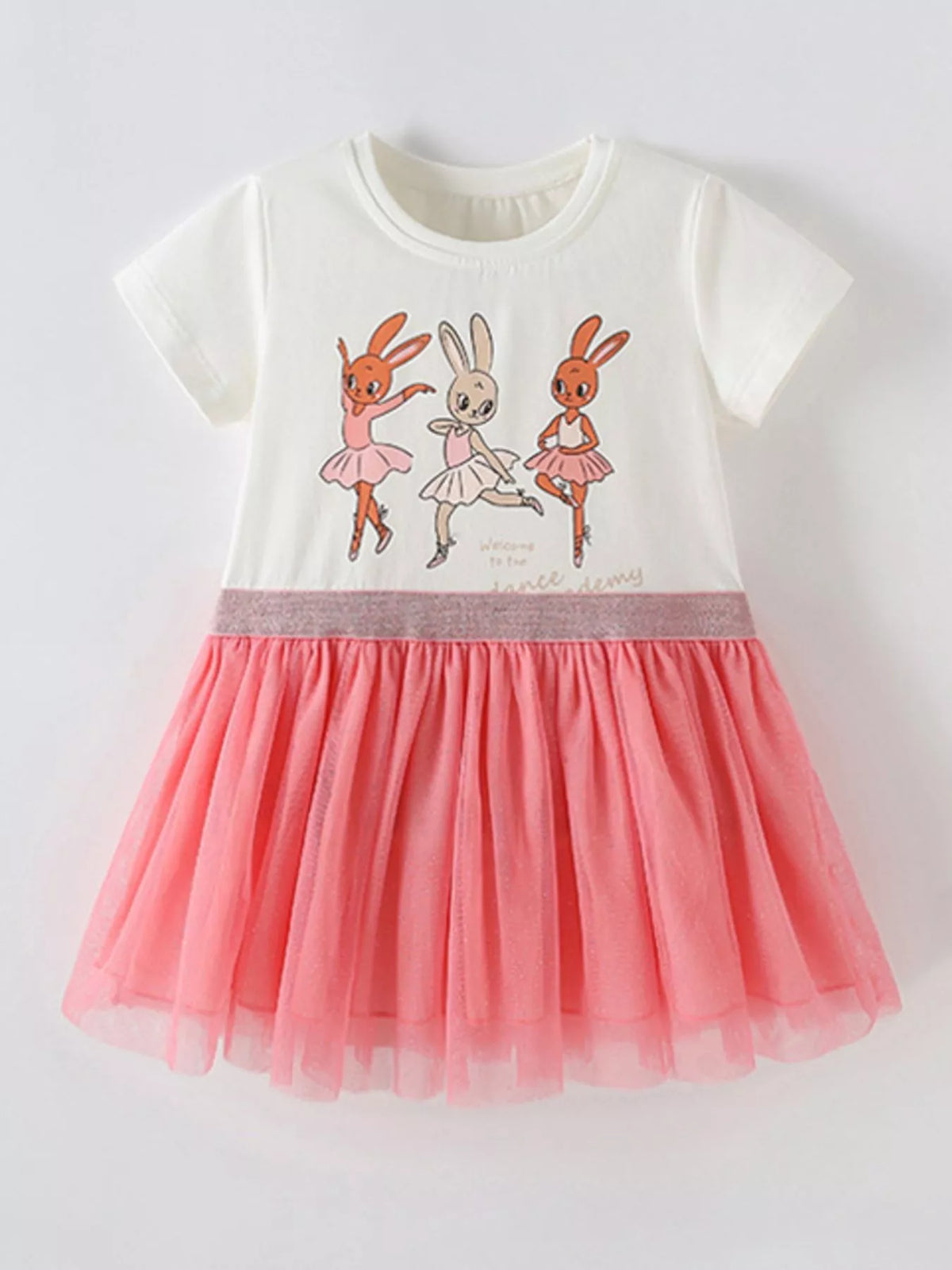 Ballet Bunny Graphic Tulle Dress — front view