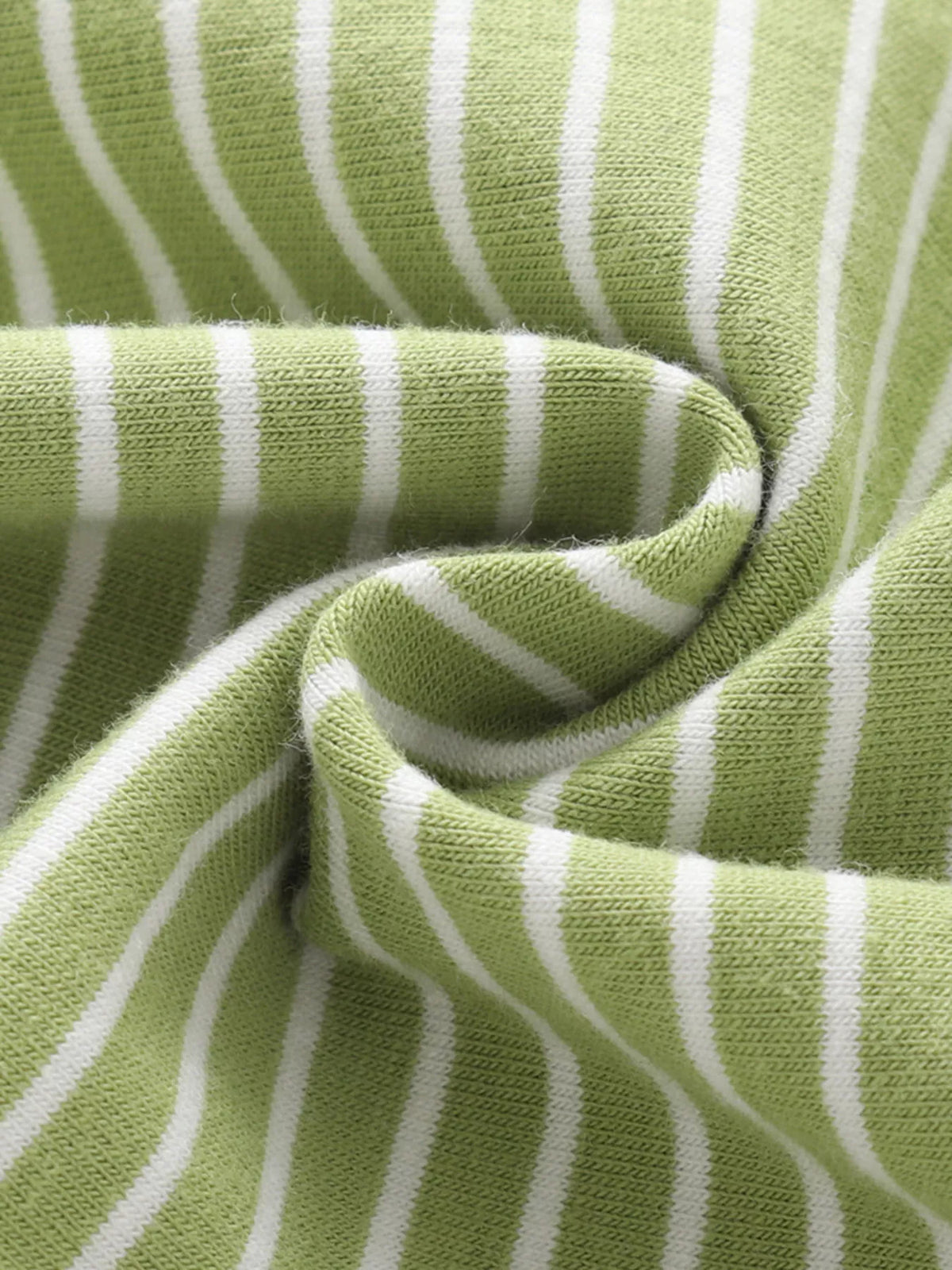 White flower applique ruffle sleeve top and green striped leggings — green striped leggings fabric