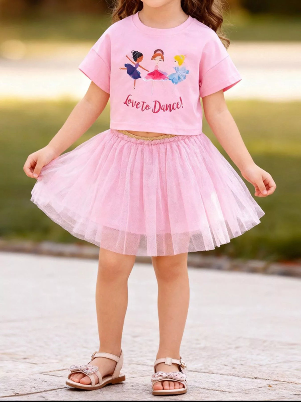 Ballerina T-Shirt and Tulle Skirt Set — outfit worn by a child