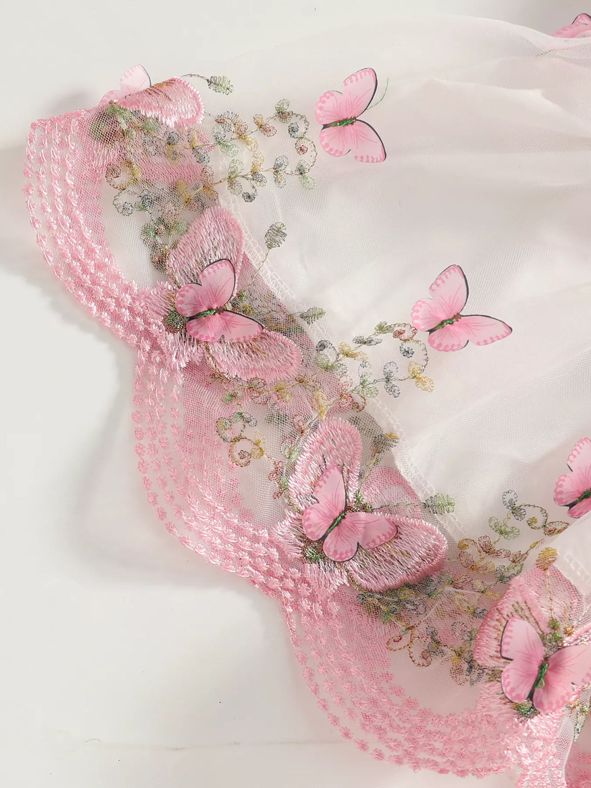 Floral butterfly dress cardigan and headband set — butterfly skirt hem