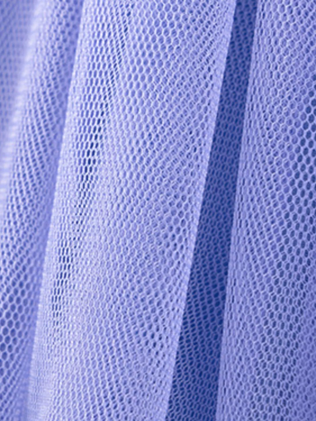Blue tulle mesh close-up