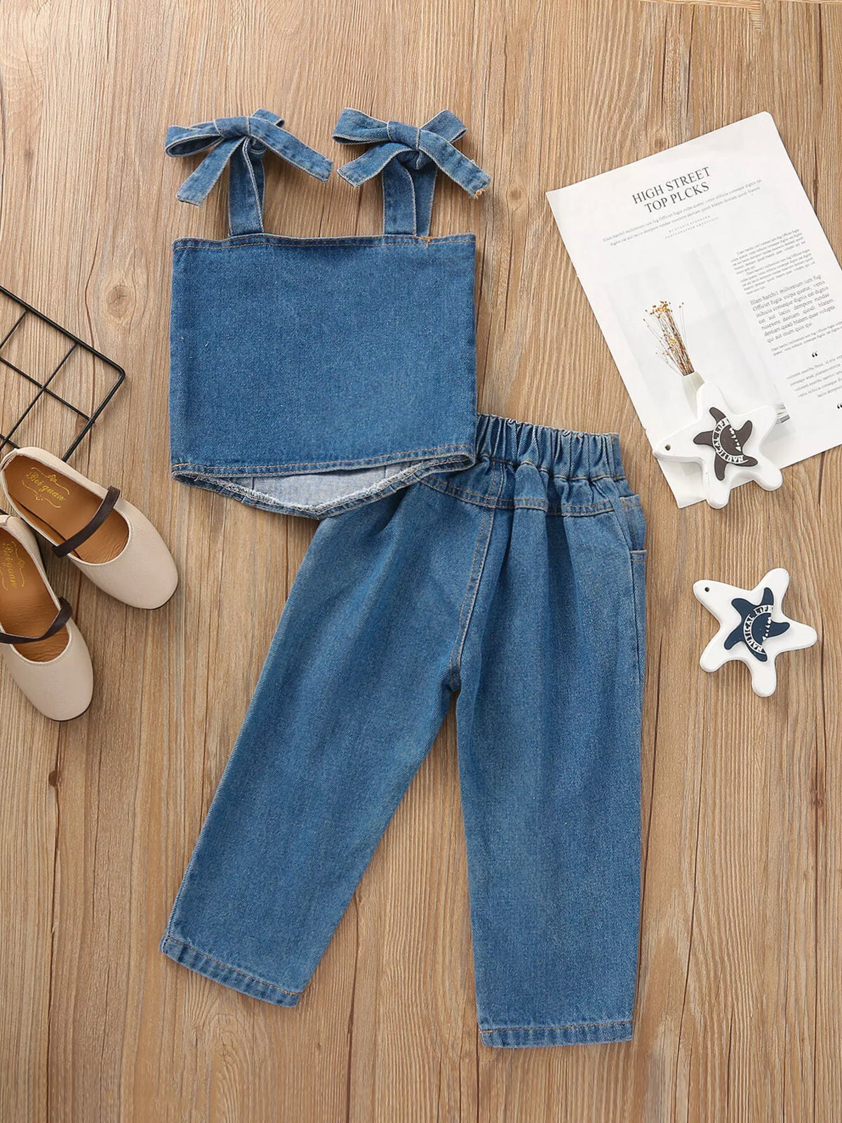 Back of the denim tank and jeans