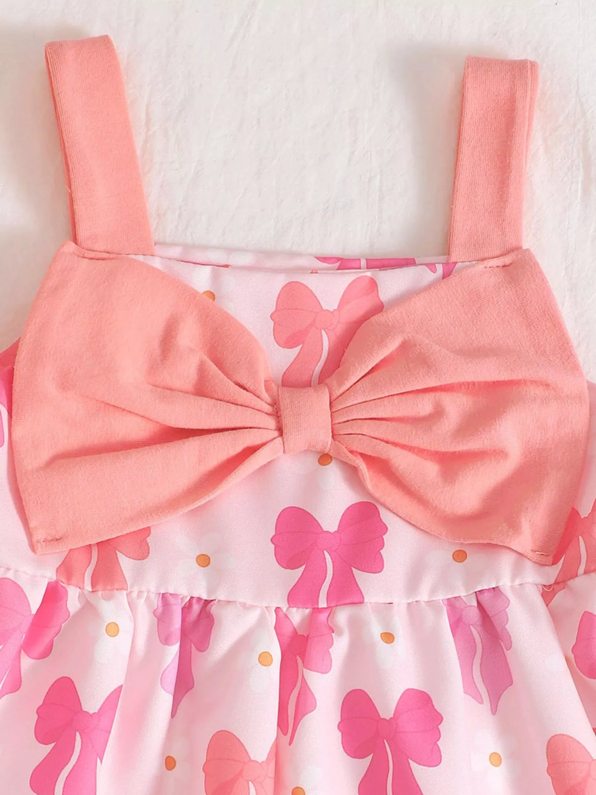 Baby Bow Front Printed Sundress — butterfly dress bodice bow