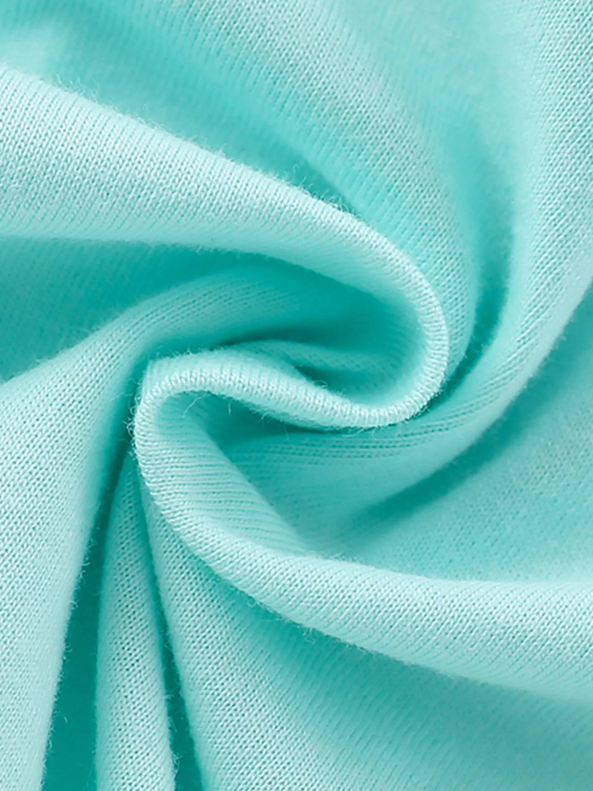 Turquoise floral unicorn ruffle sleeve top — turquoise fabric