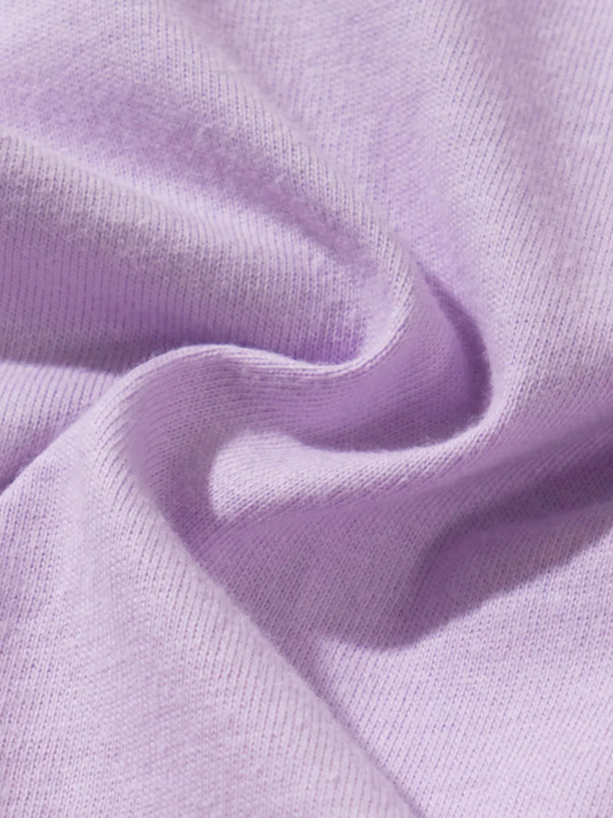 Lavender ice cream applique pompom ruffle hem shirt — lavender fabric