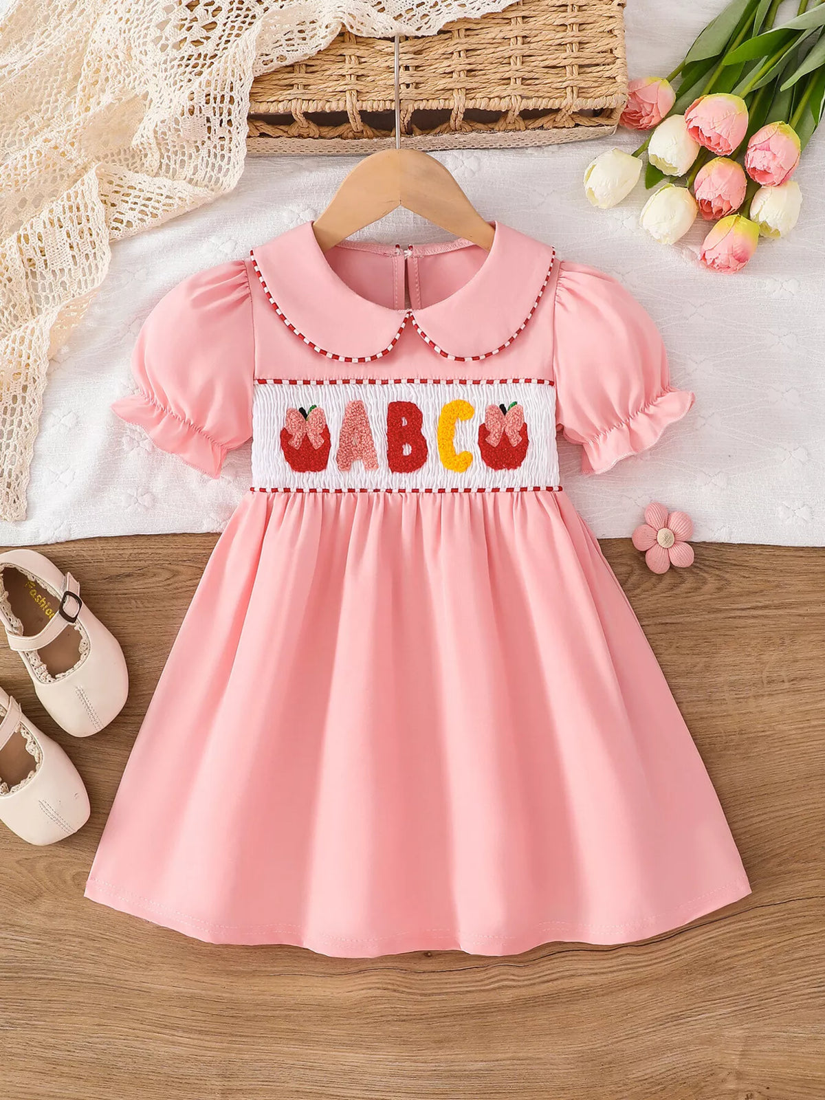 Dress displayed on a hanger