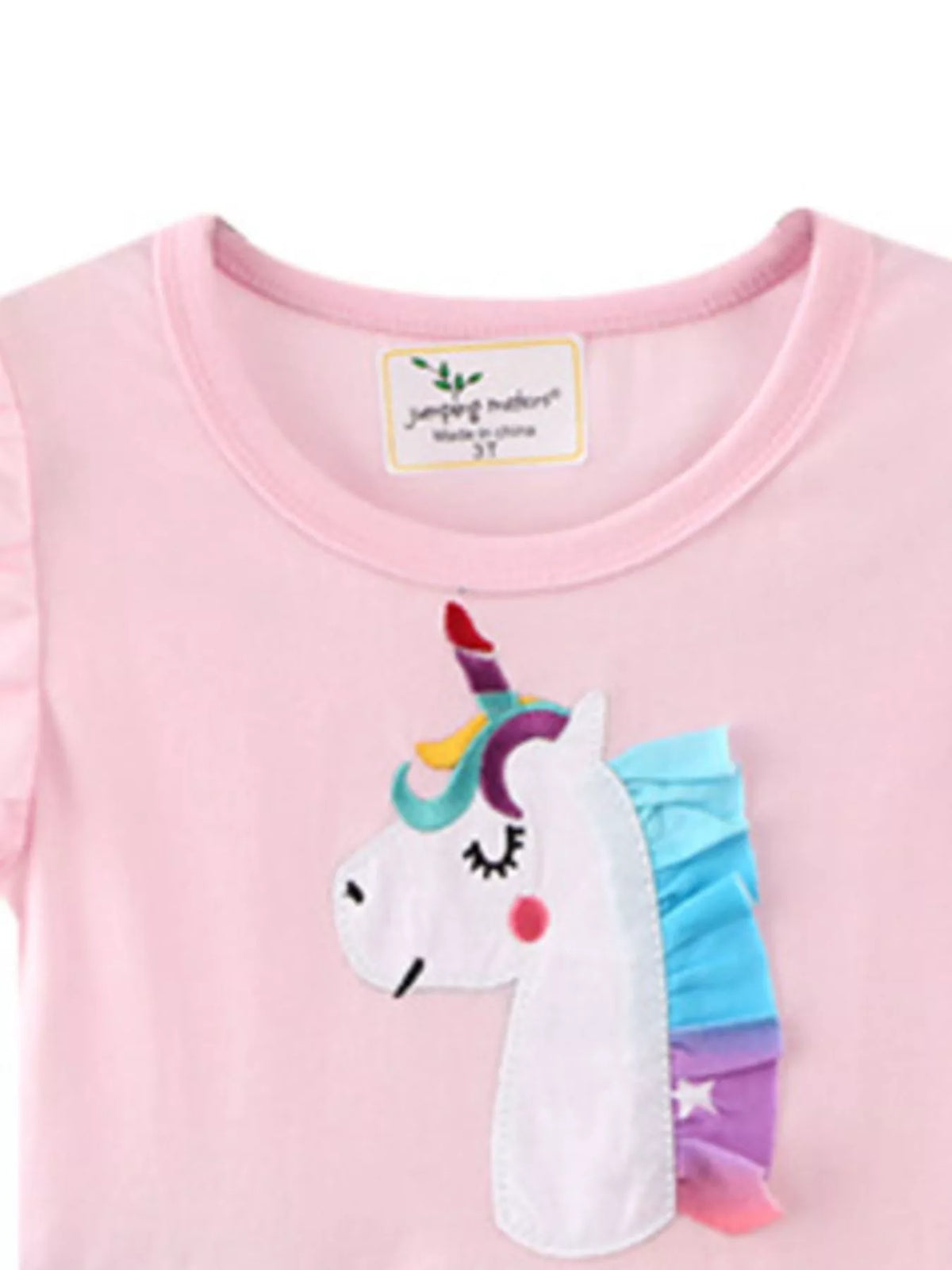 Unicorn Applique Rainbow Tutu Dress — unicorn applique and neckline