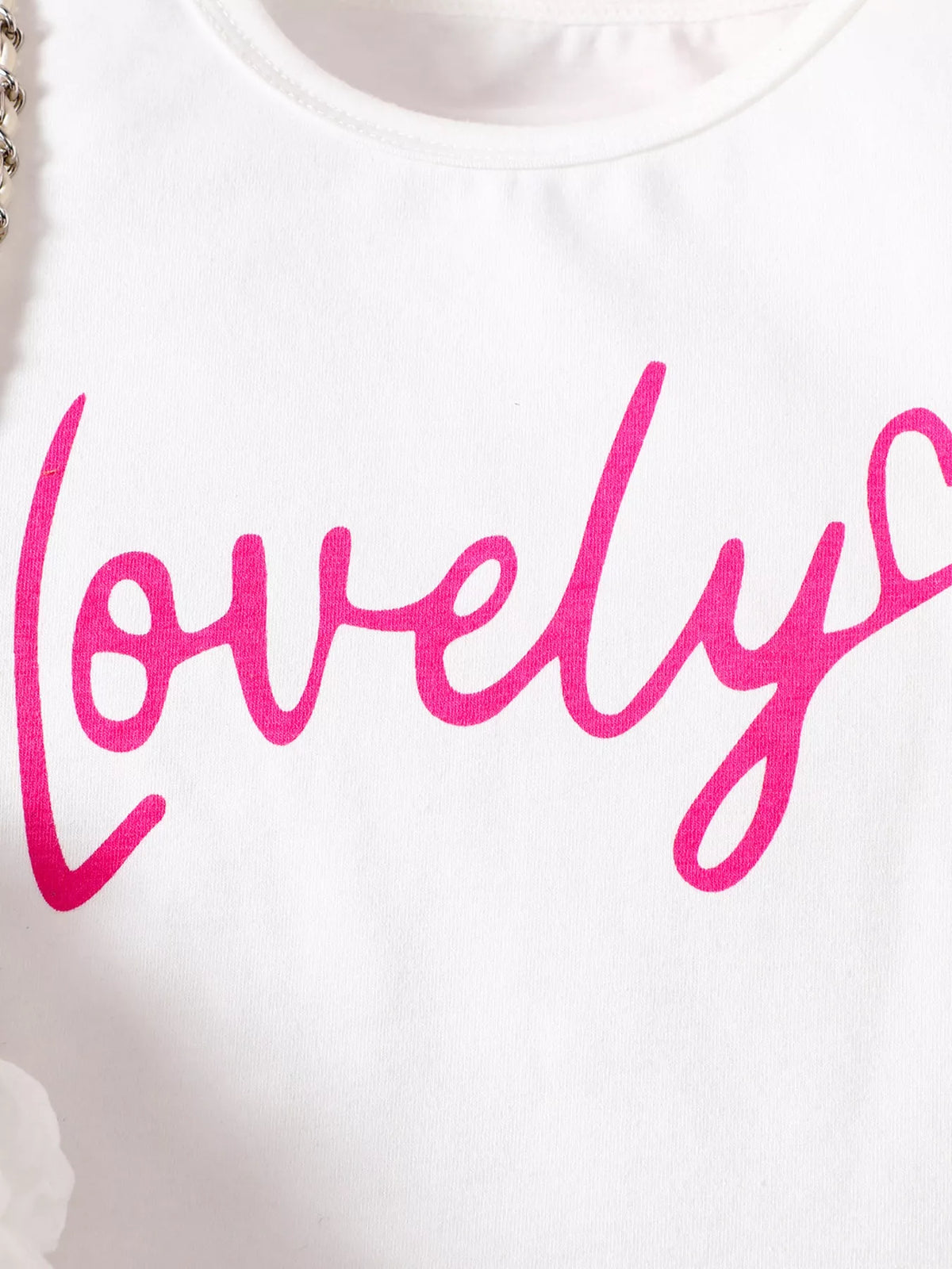 Pink Lovely lettering with a heart