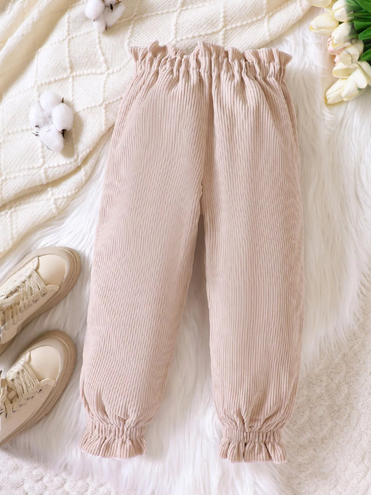 Back of the beige corduroy pants