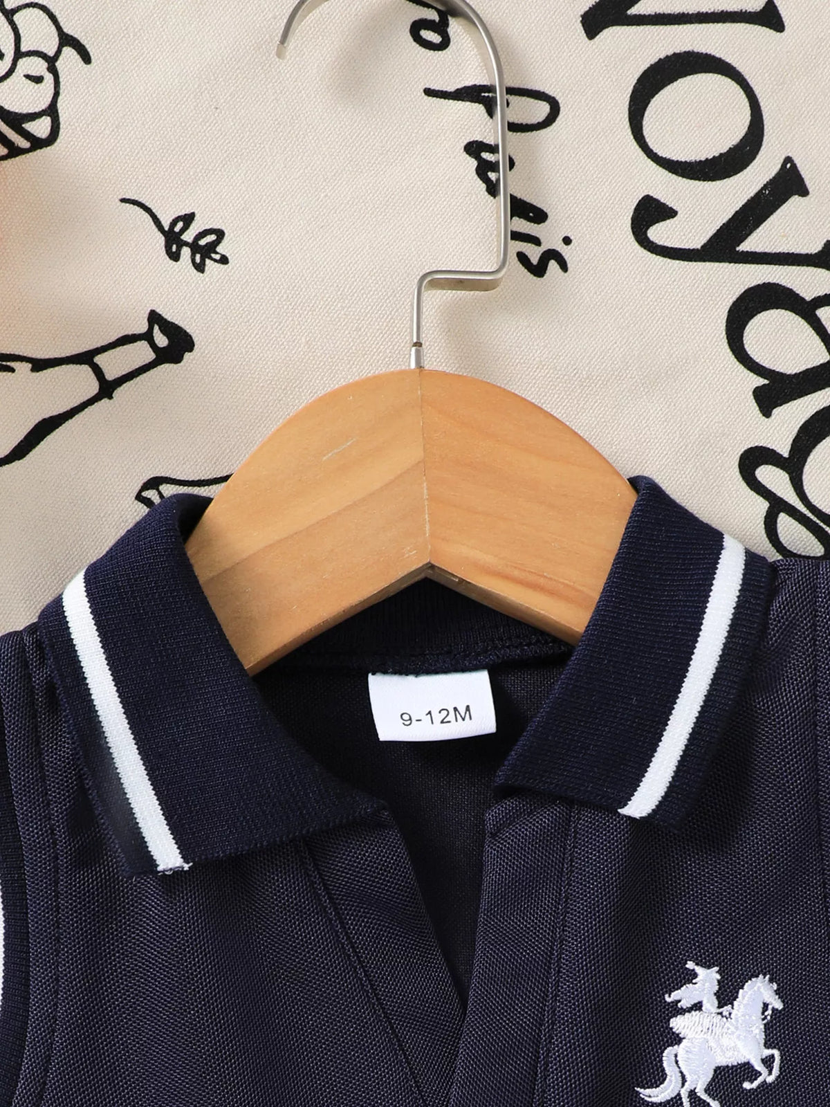Baby Sleeveless Pleated Polo Dress — contrast-trim polo collar