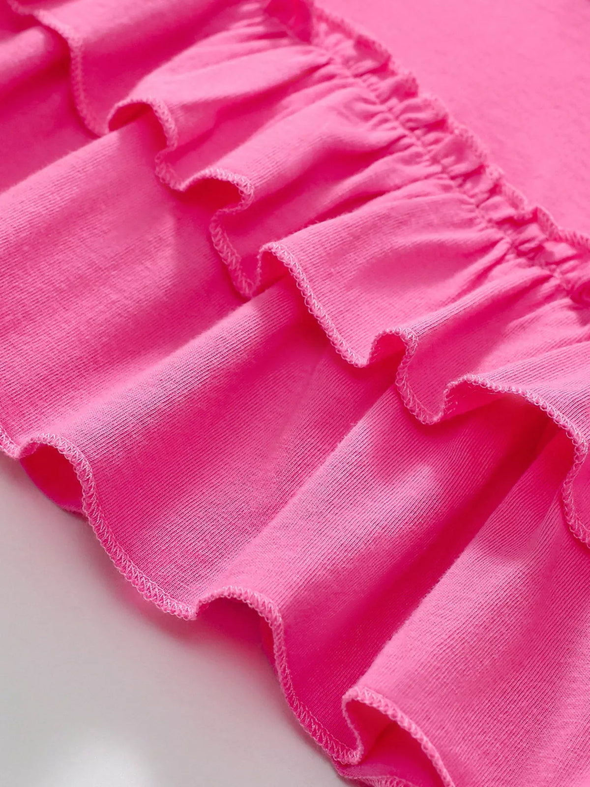 Pink Unicorn Double-Ruffle Hem Dress — double ruffle hem