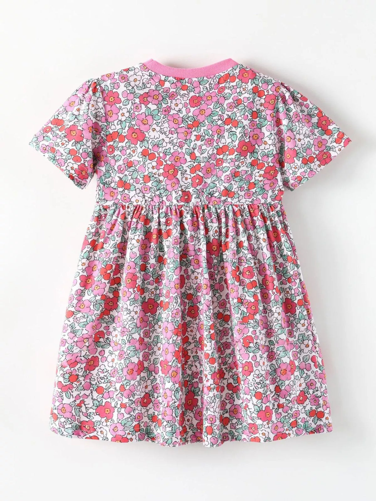 Back of the pink floral dress