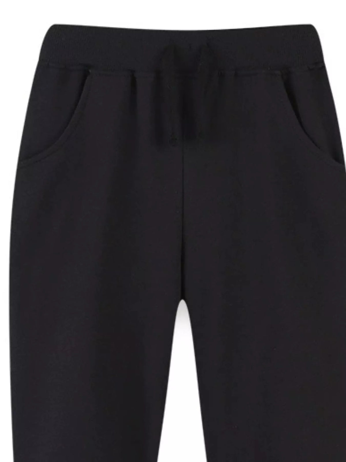 Black waistband, drawstring and side pockets