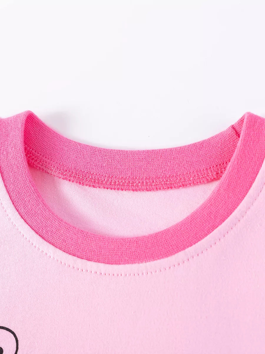 Bright pink contrast neckline