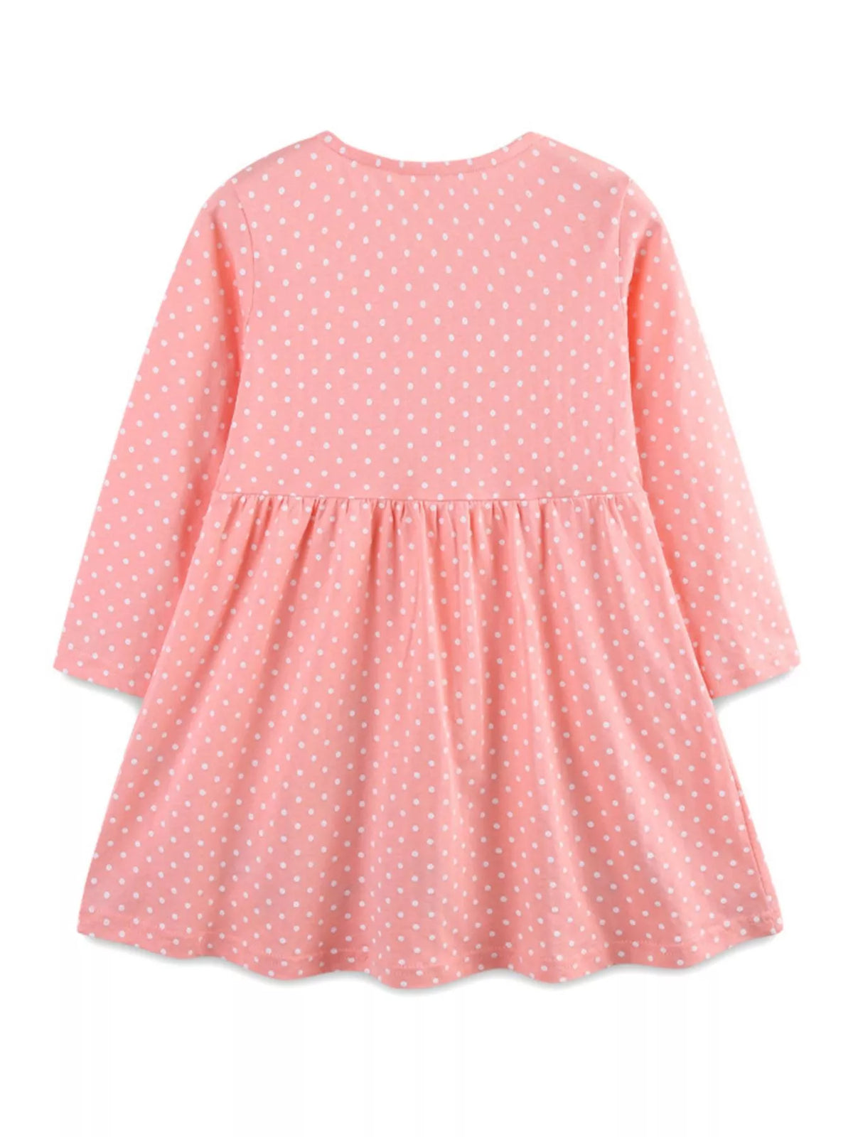 Back of the pink polka-dot dress