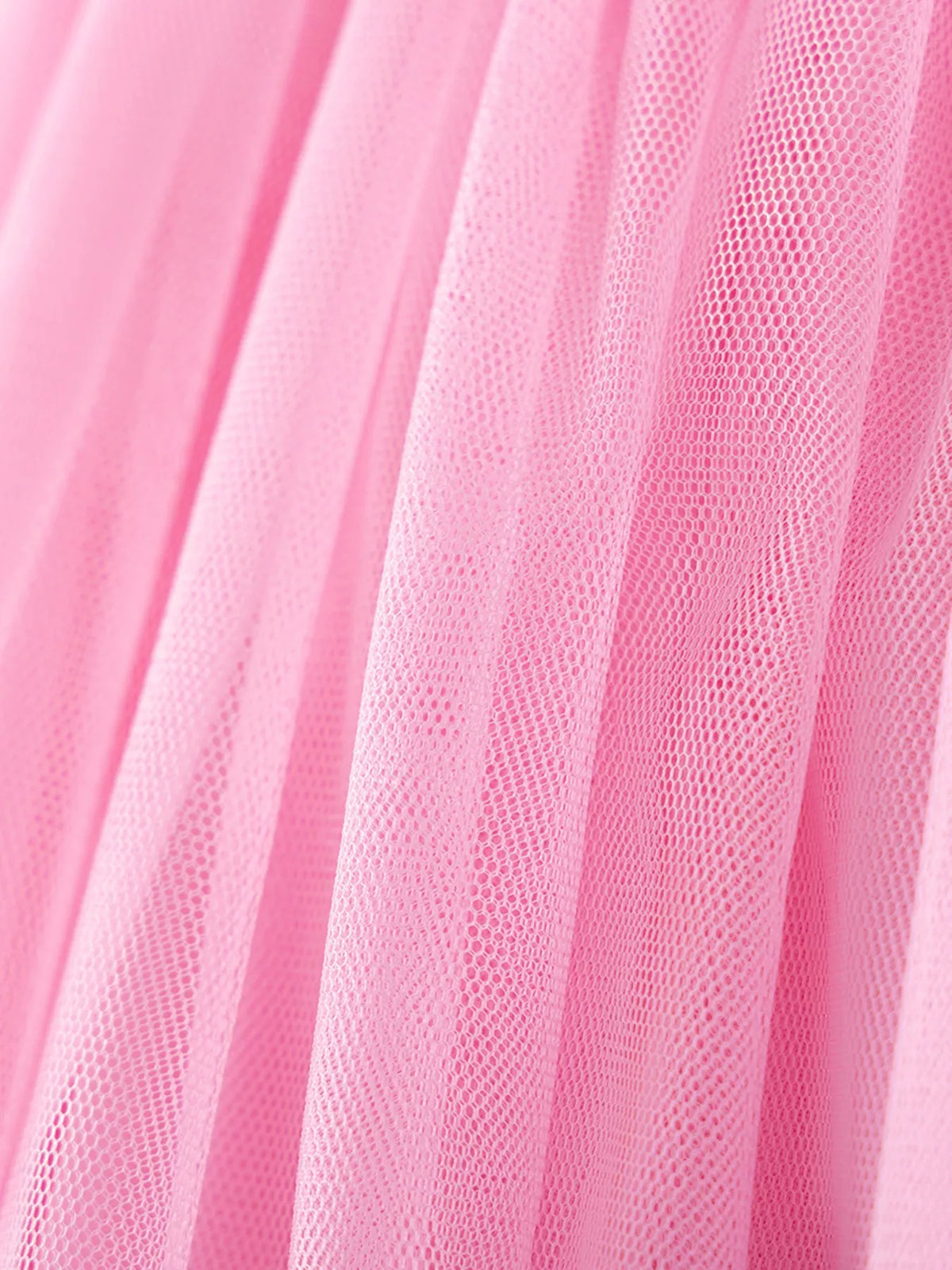 Ditsy Floral Pink Tulle Dress — pink tulle detail