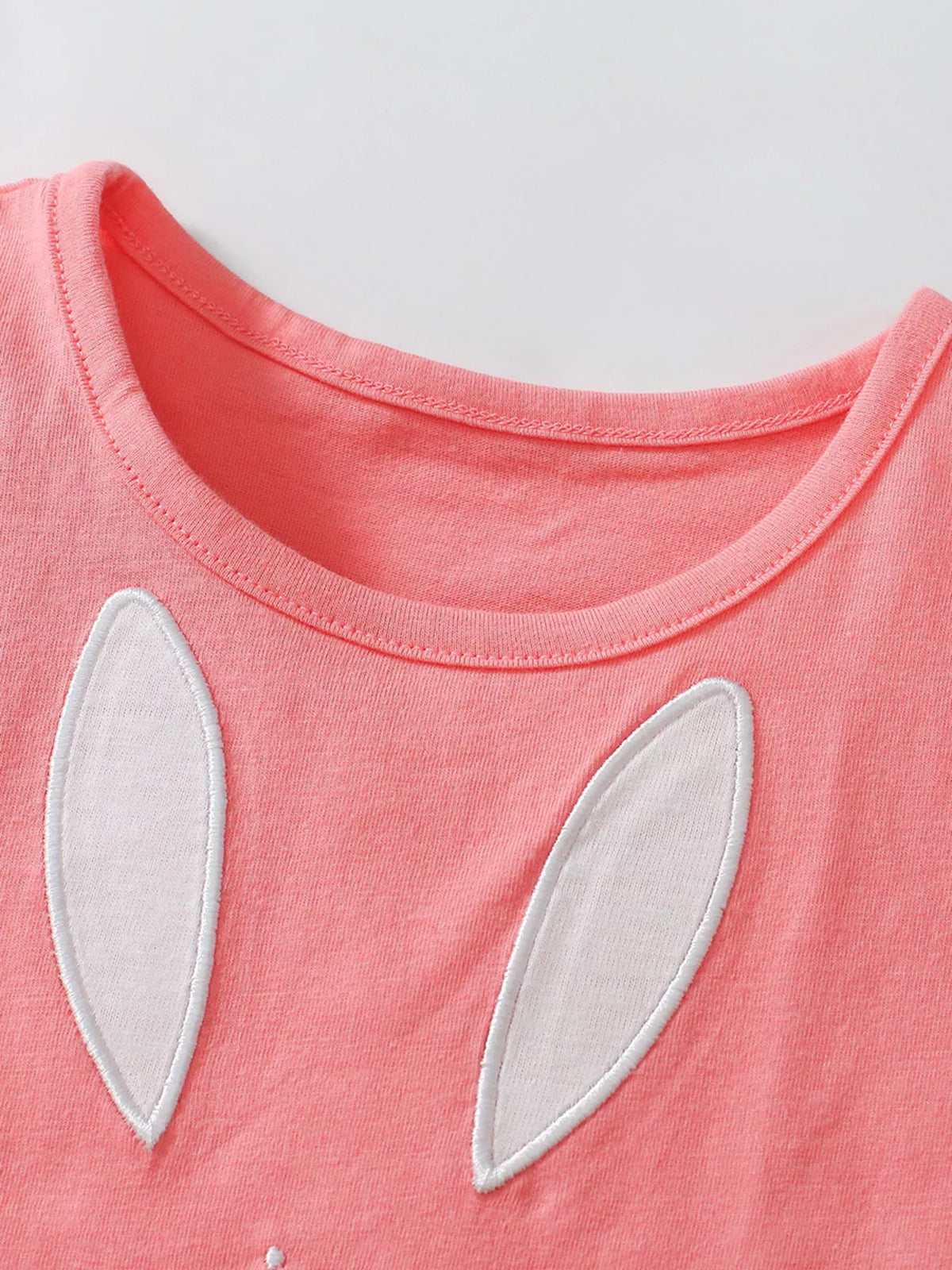 Bunny Peplum Top and Leggings Set — round neckline